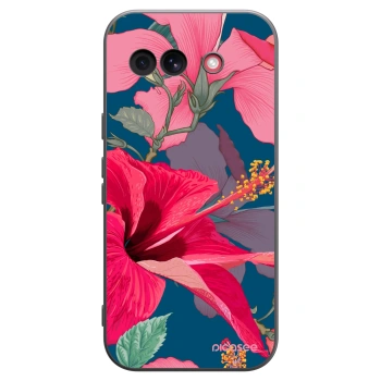 Picasee silikonowe czarne etui na Google Pixel 10a - Hibiscus
