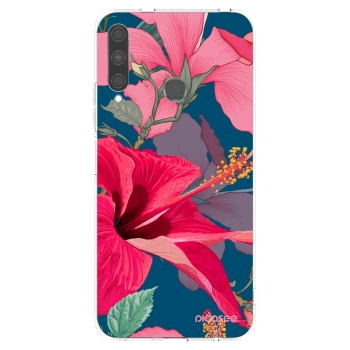 Picasee silikonowe przeźroczyste etui na Huawei P40 Lite E - Hibiscus