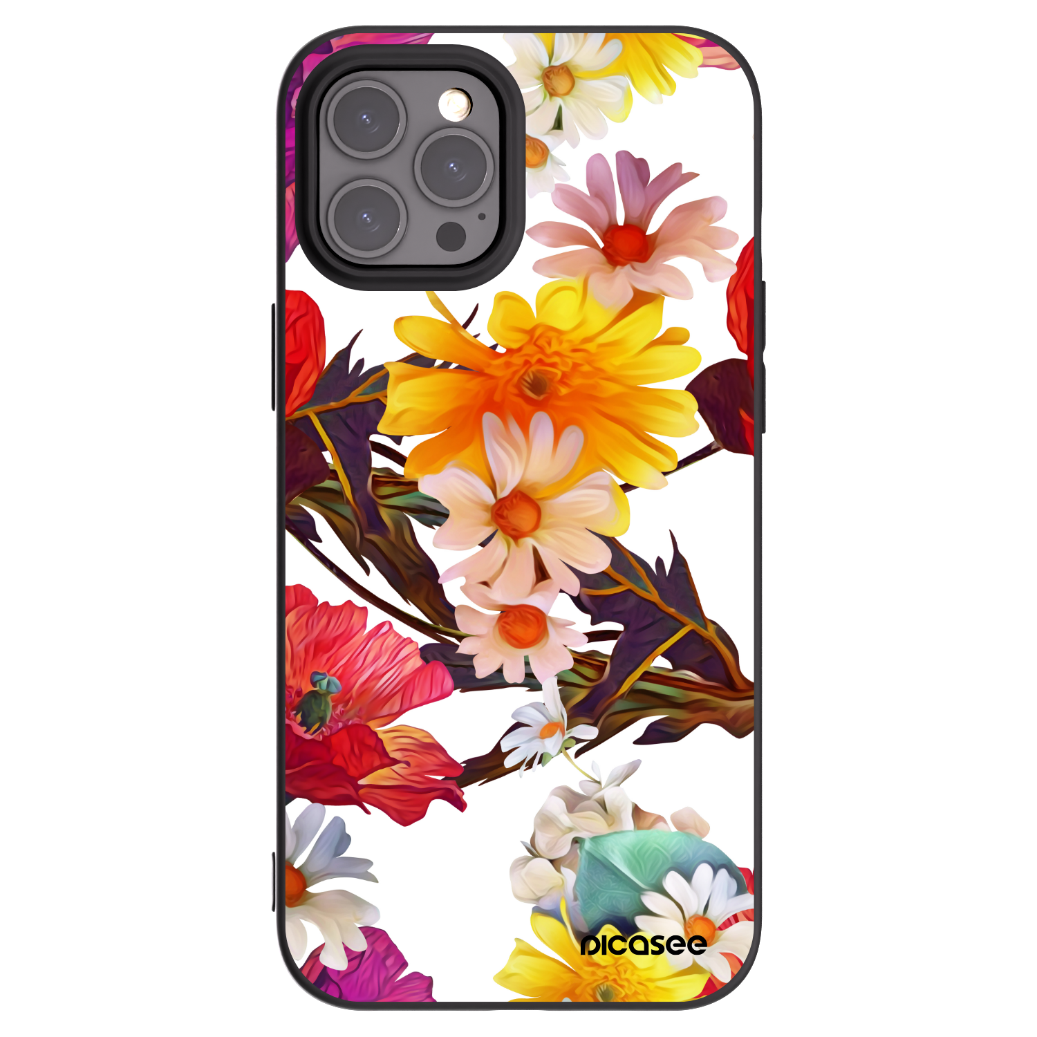 Picasee silikonowe czarne etui na Apple iPhone 12 Pro Max - Meadow
