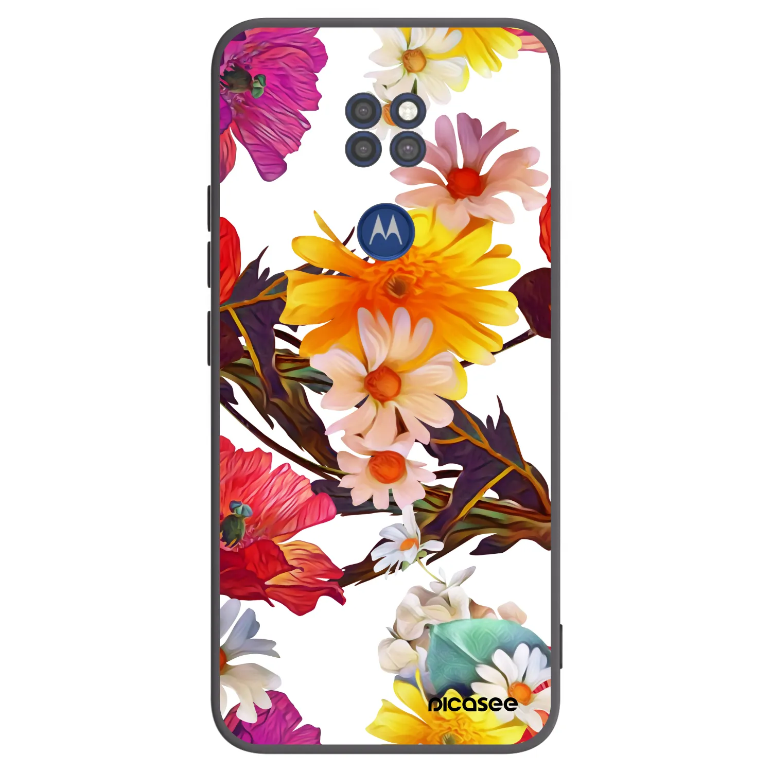 Picasee silikonowe czarne etui na Motorola Moto G9 Play - Meadow