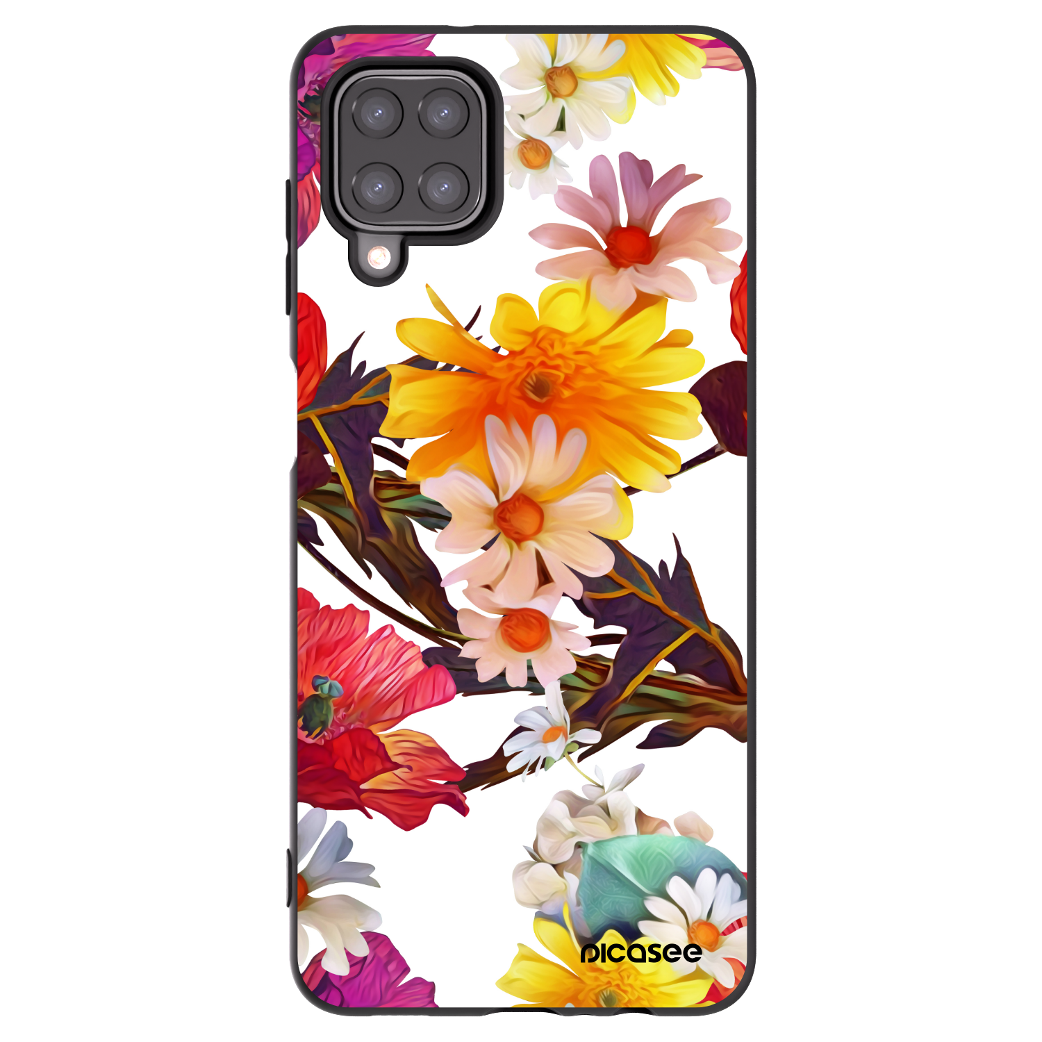 Picasee silikonowe czarne etui na Samsung Galaxy A12 A125F - Meadow