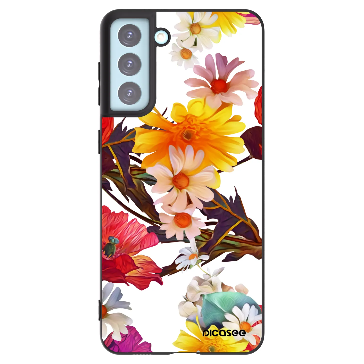 Picasee silikonowe czarne etui na Samsung Galaxy S21+ 5G G996F - Meadow