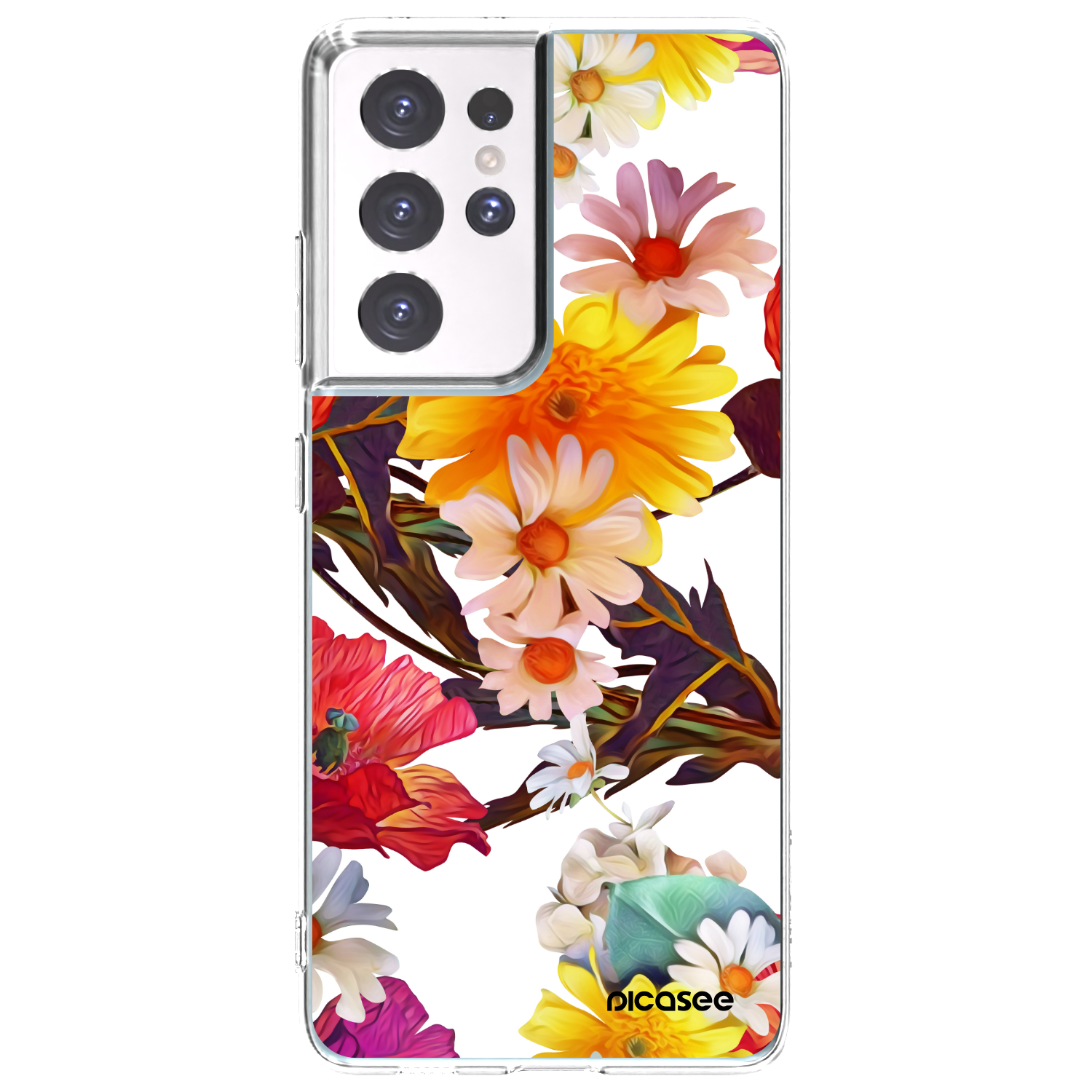 Picasee silikonowe przeźroczyste etui na Samsung Galaxy S21 Ultra 5G G998B - Meadow