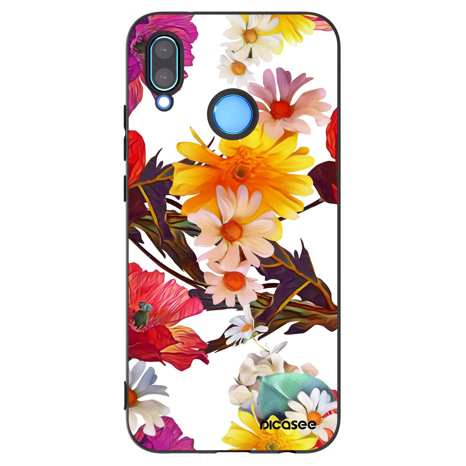 Picasee silikonowe czarne etui na Huawei P20 Lite - Meadow