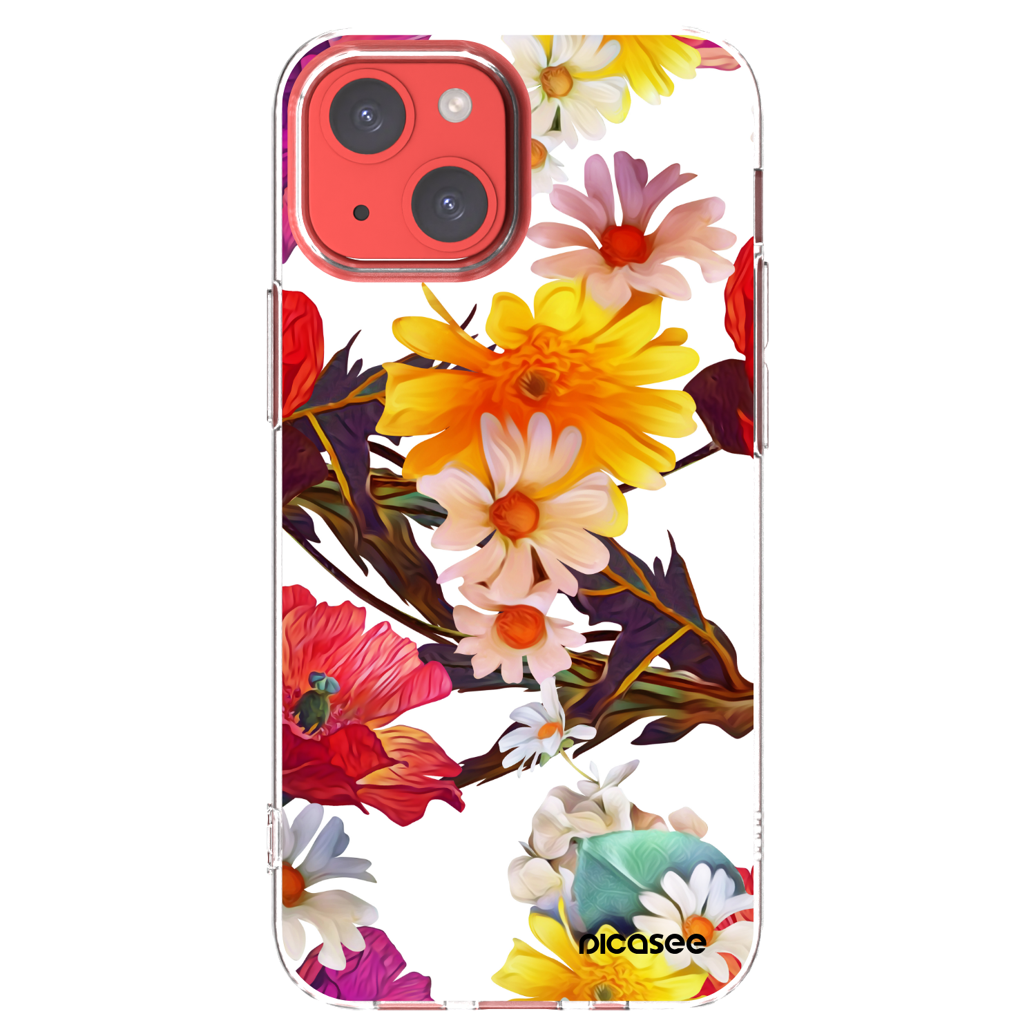Picasee silikonowe przeźroczyste etui na Apple iPhone 13 mini - Meadow