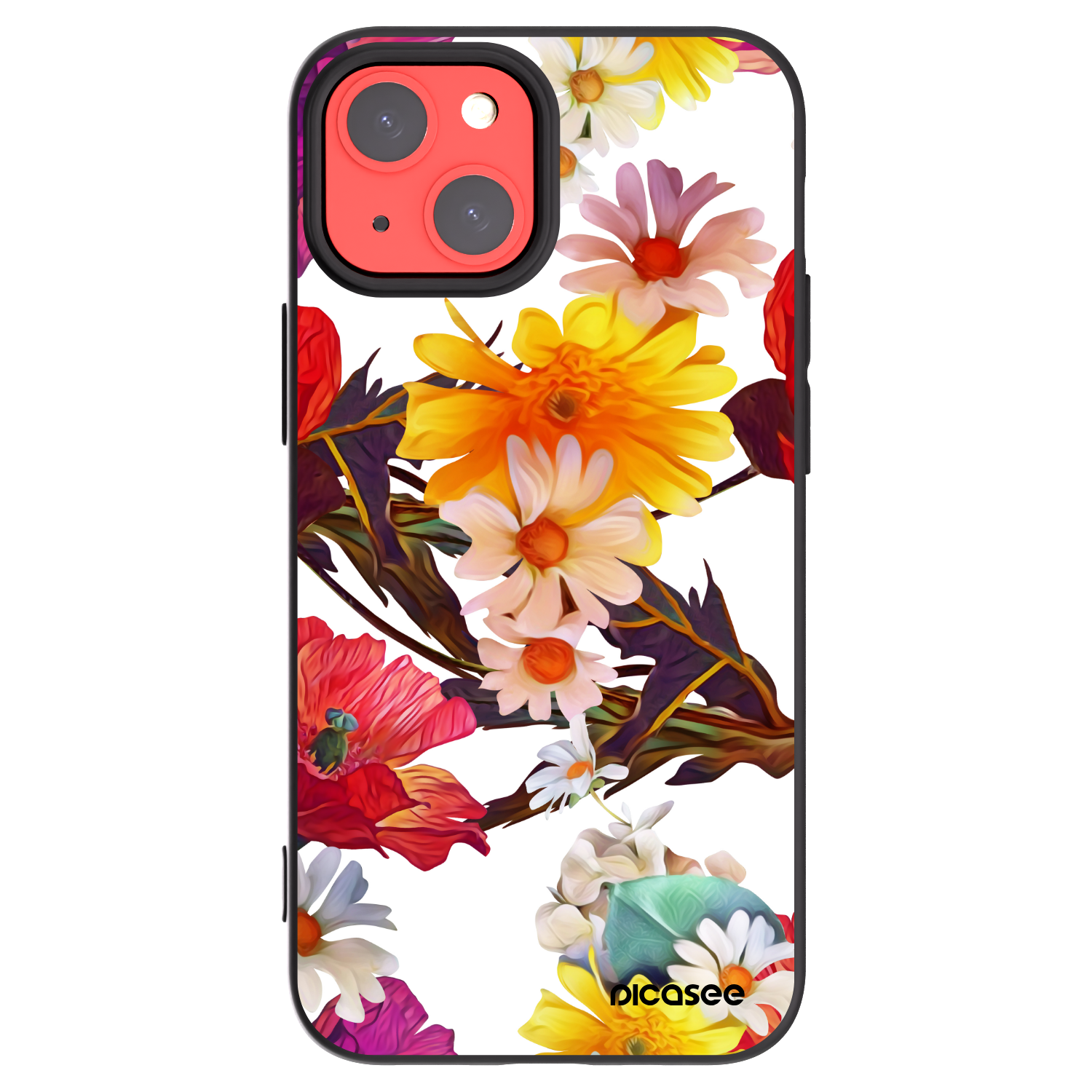 Picasee silikonowe czarne etui na Apple iPhone 13 mini - Meadow
