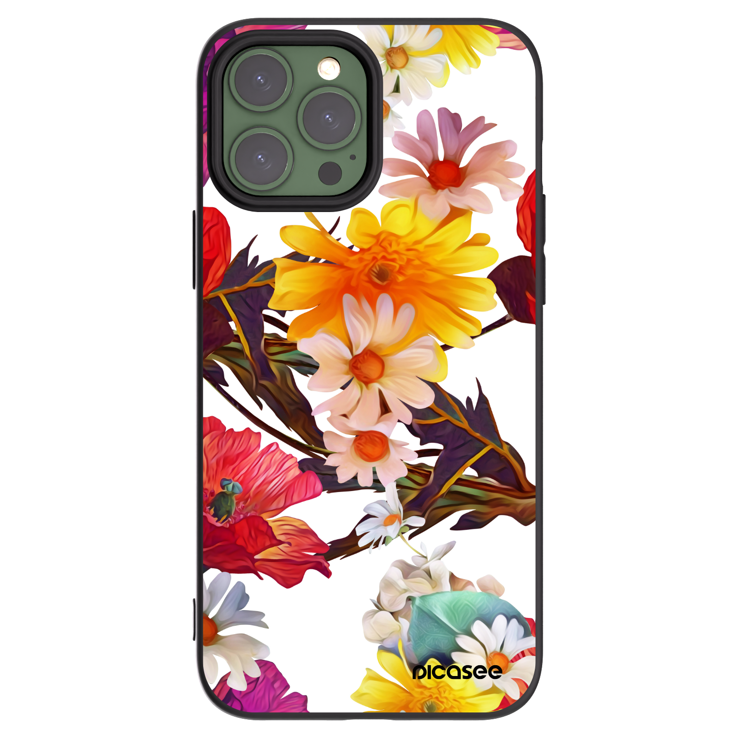 Picasee silikonowe czarne etui na Apple iPhone 13 Pro Max - Meadow