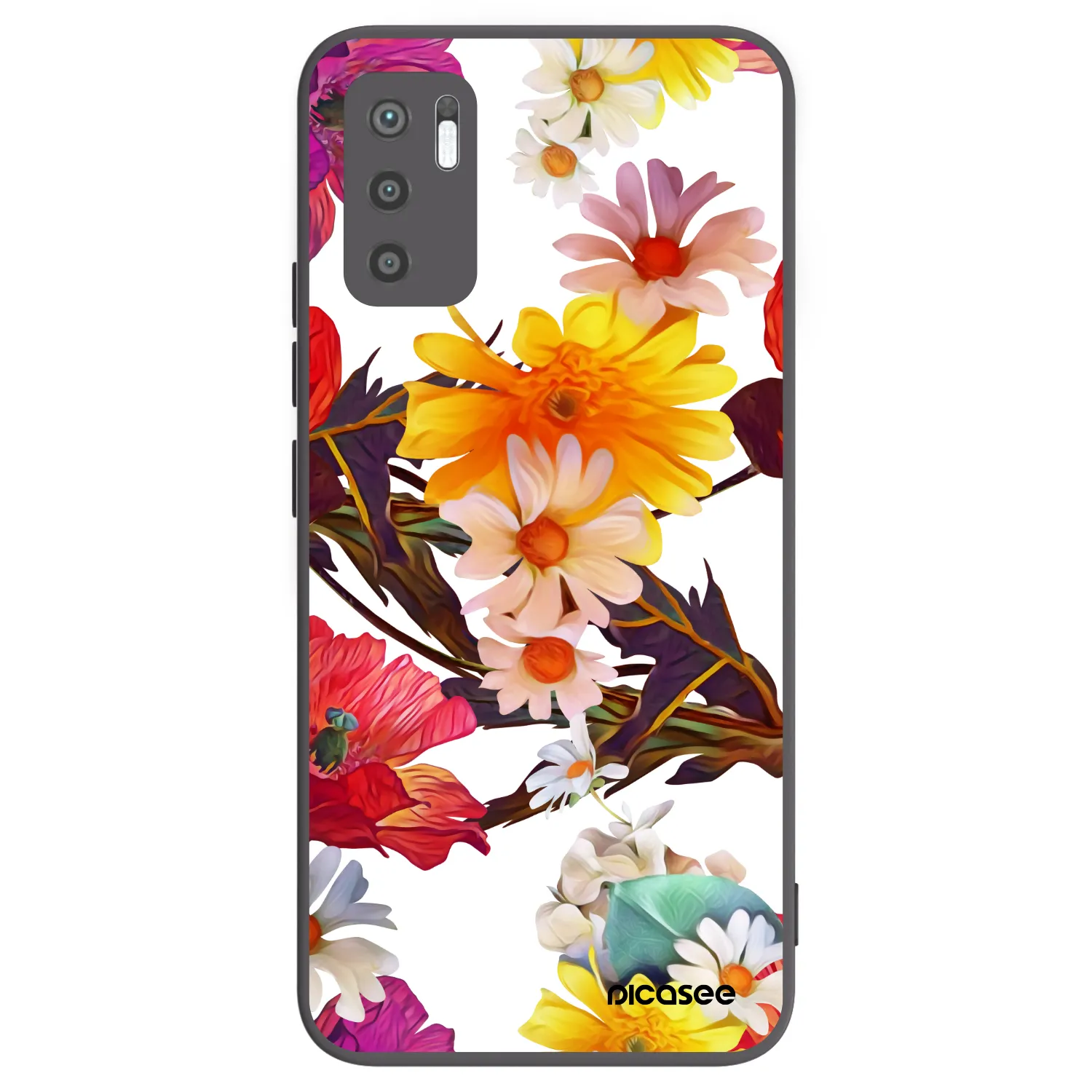 Picasee silikonowe czarne etui na Xiaomi Redmi Note 10 5G - Meadow
