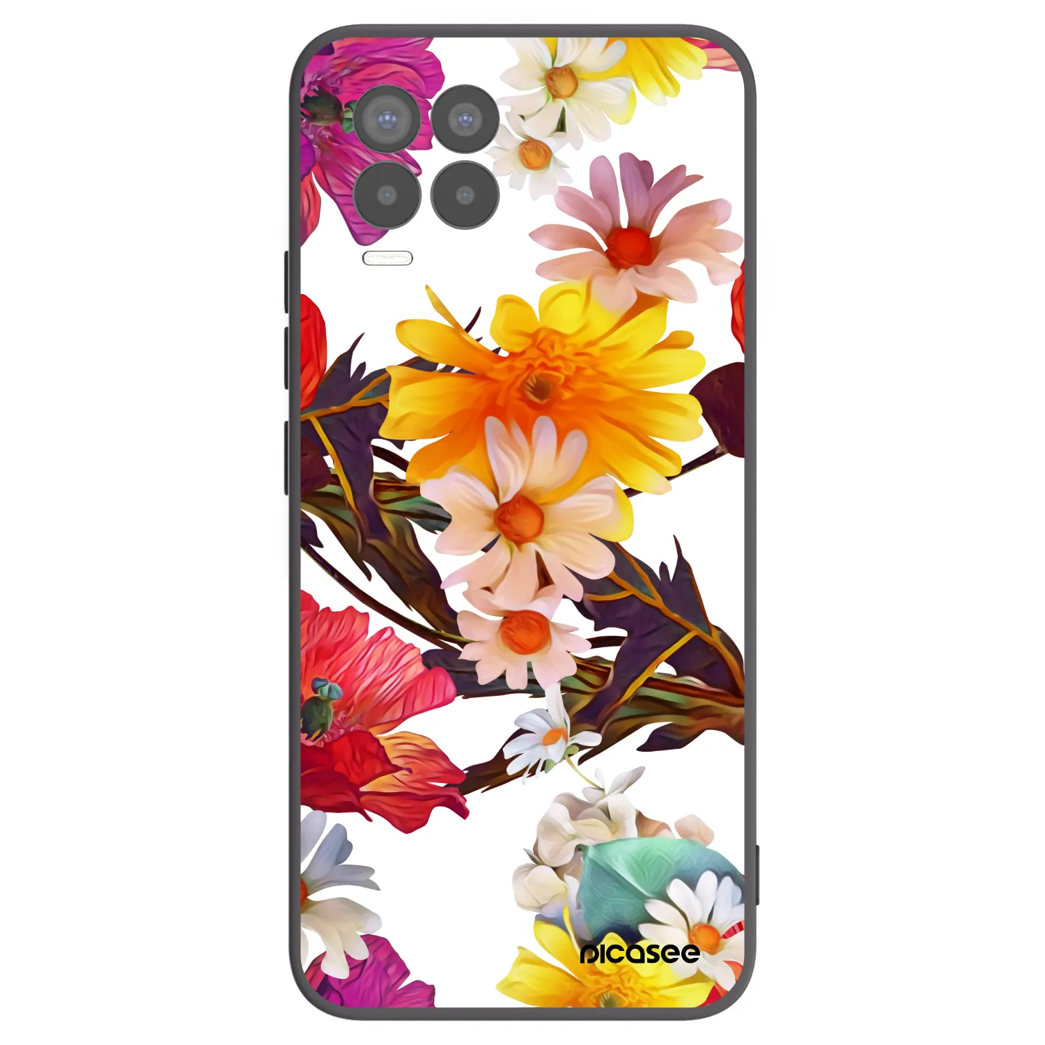 Picasee silikonowe czarne etui na Realme 8 Pro - Meadow