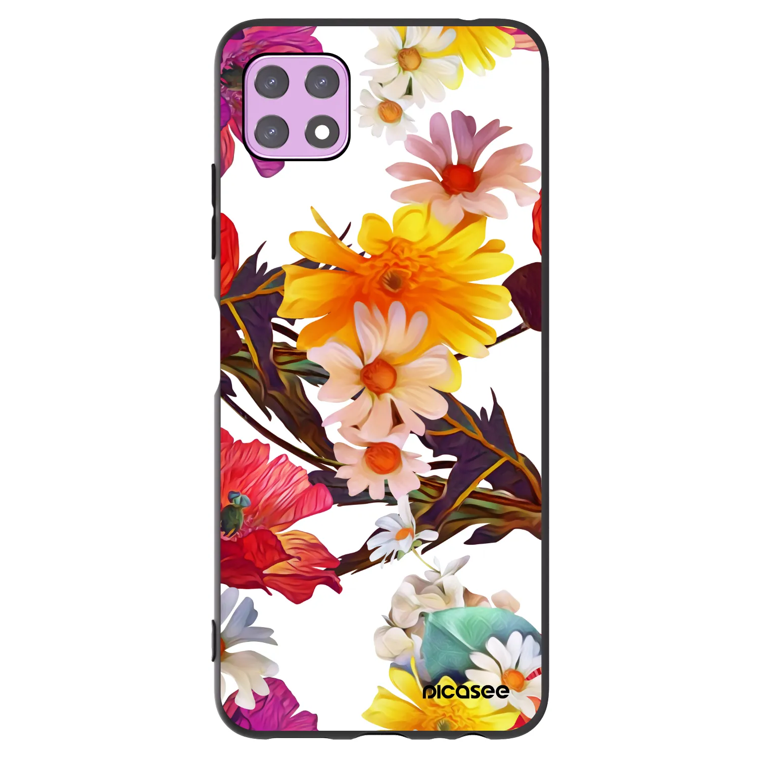 Picasee silikonowe czarne etui na Samsung Galaxy A22 A226B 5G - Meadow
