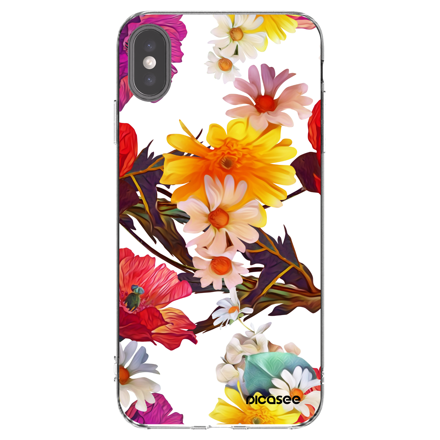 Picasee silikonowe przeźroczyste etui na Apple iPhone XS Max - Meadow