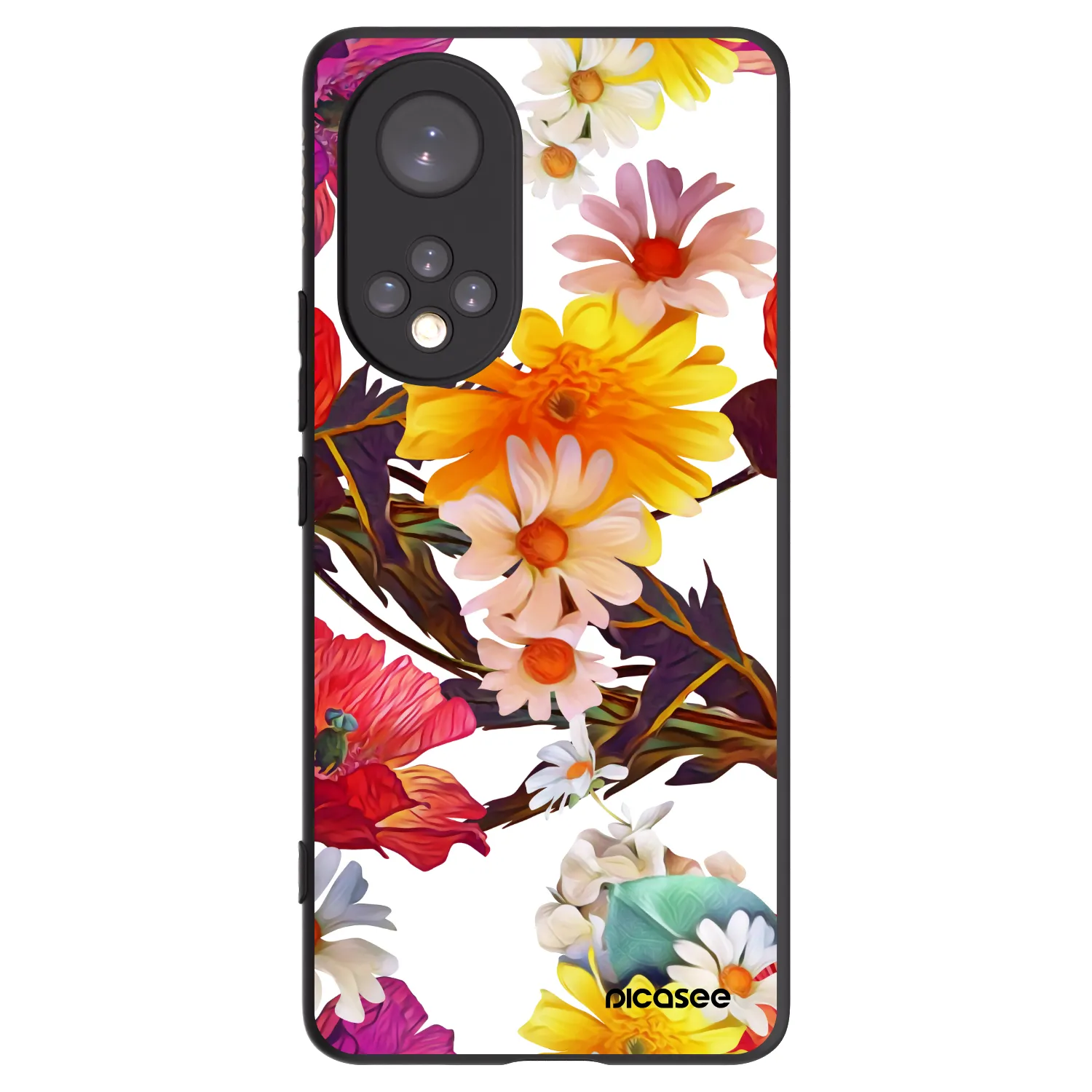 Picasee silikonowe czarne etui na Honor 50 5G - Meadow