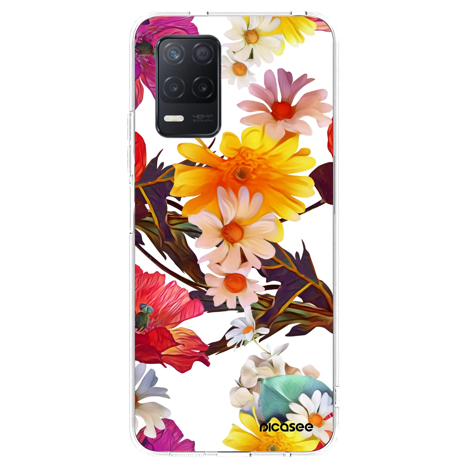Picasee silikonowe przeźroczyste etui na Realme 8 5G - Meadow