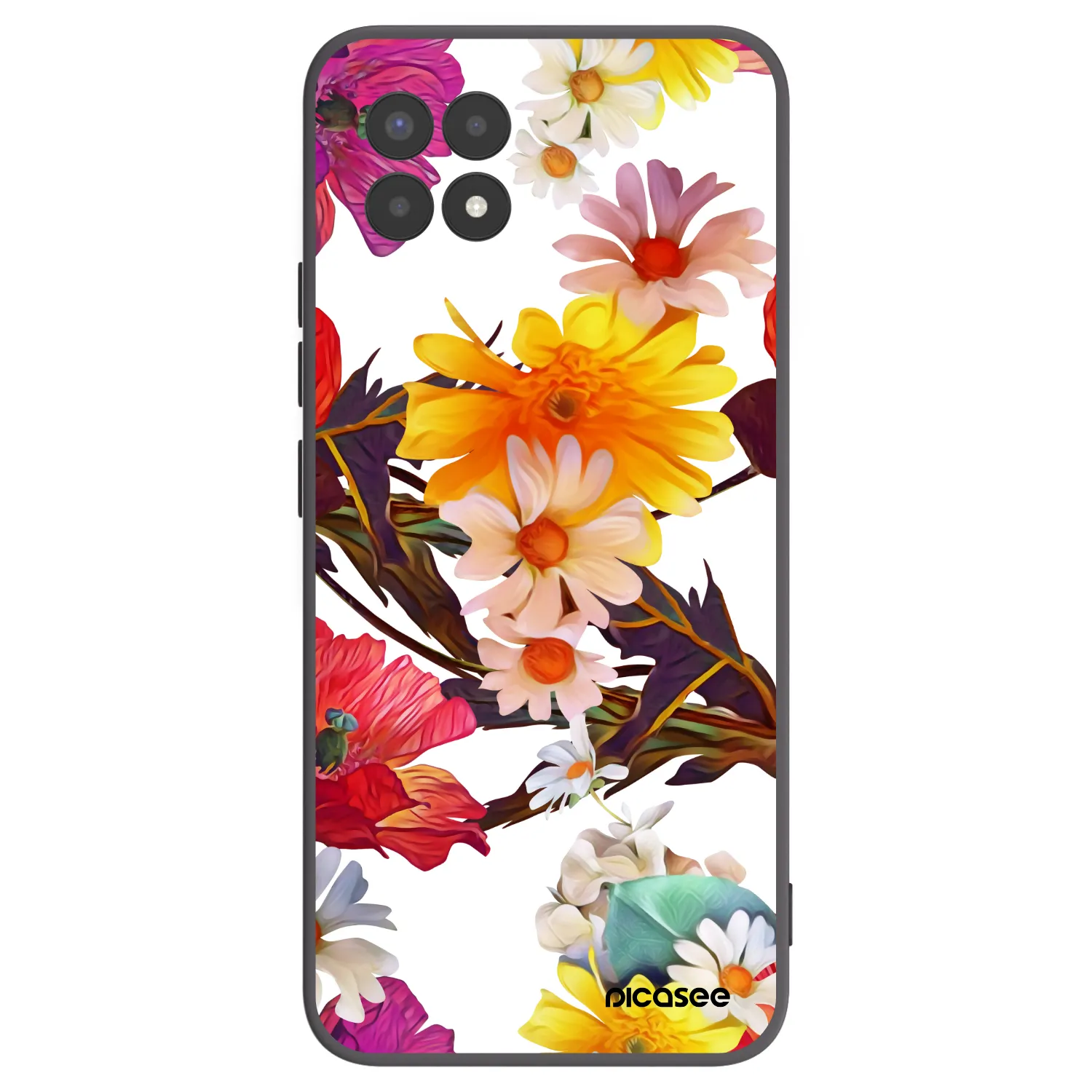 Picasee silikonowe czarne etui na Realme 8i - Meadow