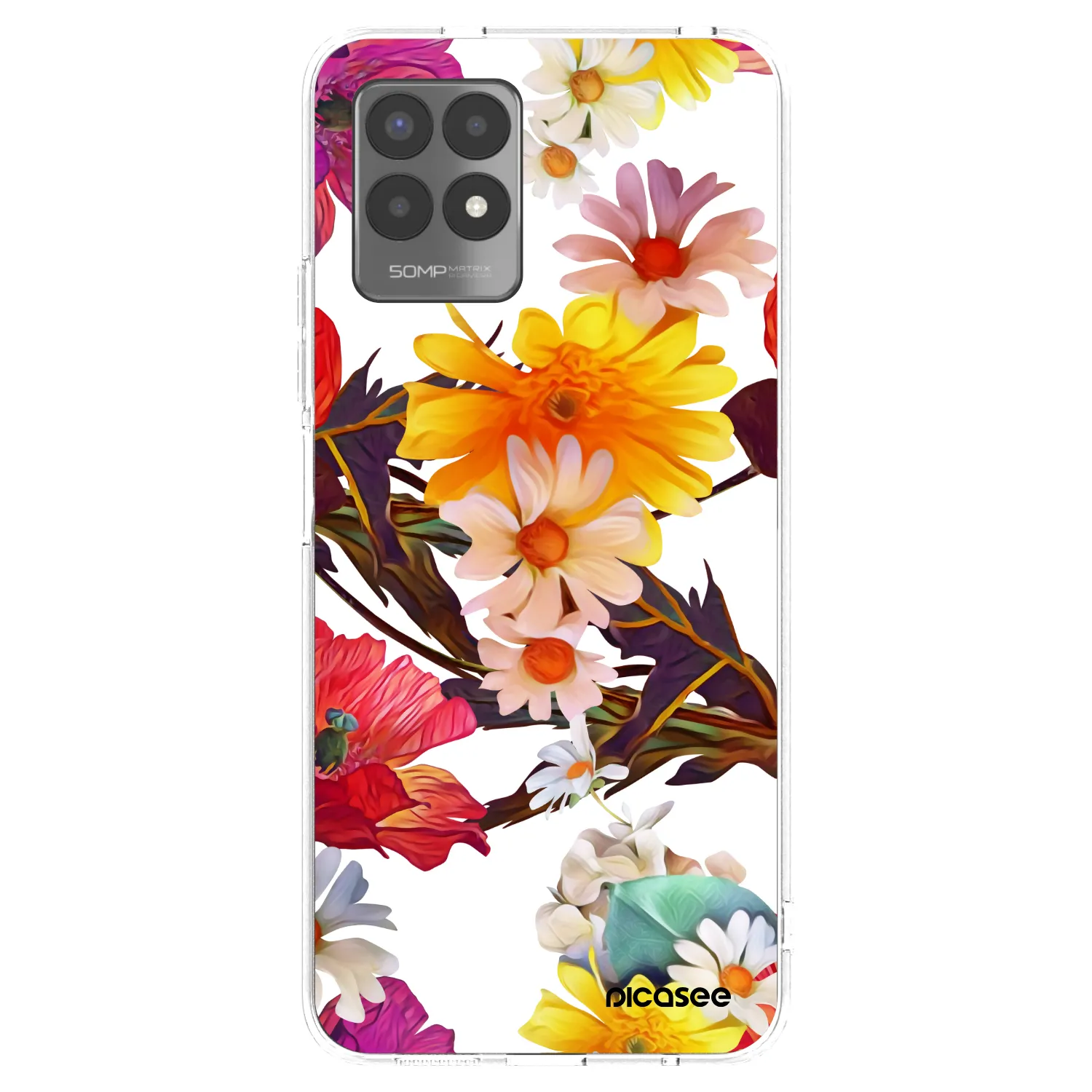 Picasee silikonowe przeźroczyste etui na Realme 8i - Meadow