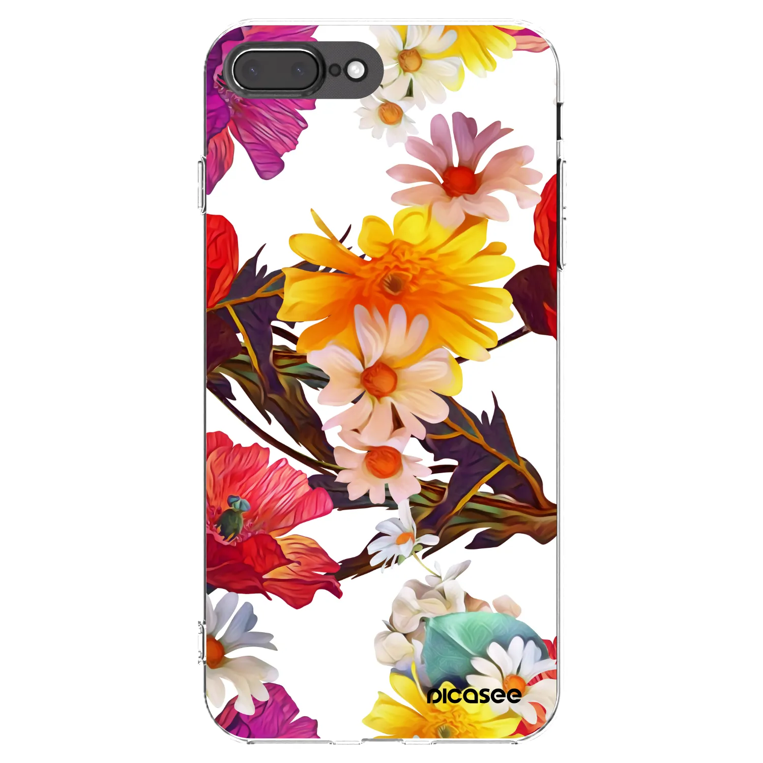 Picasee silikonowe przeźroczyste etui na Apple iPhone 7 Plus - Meadow