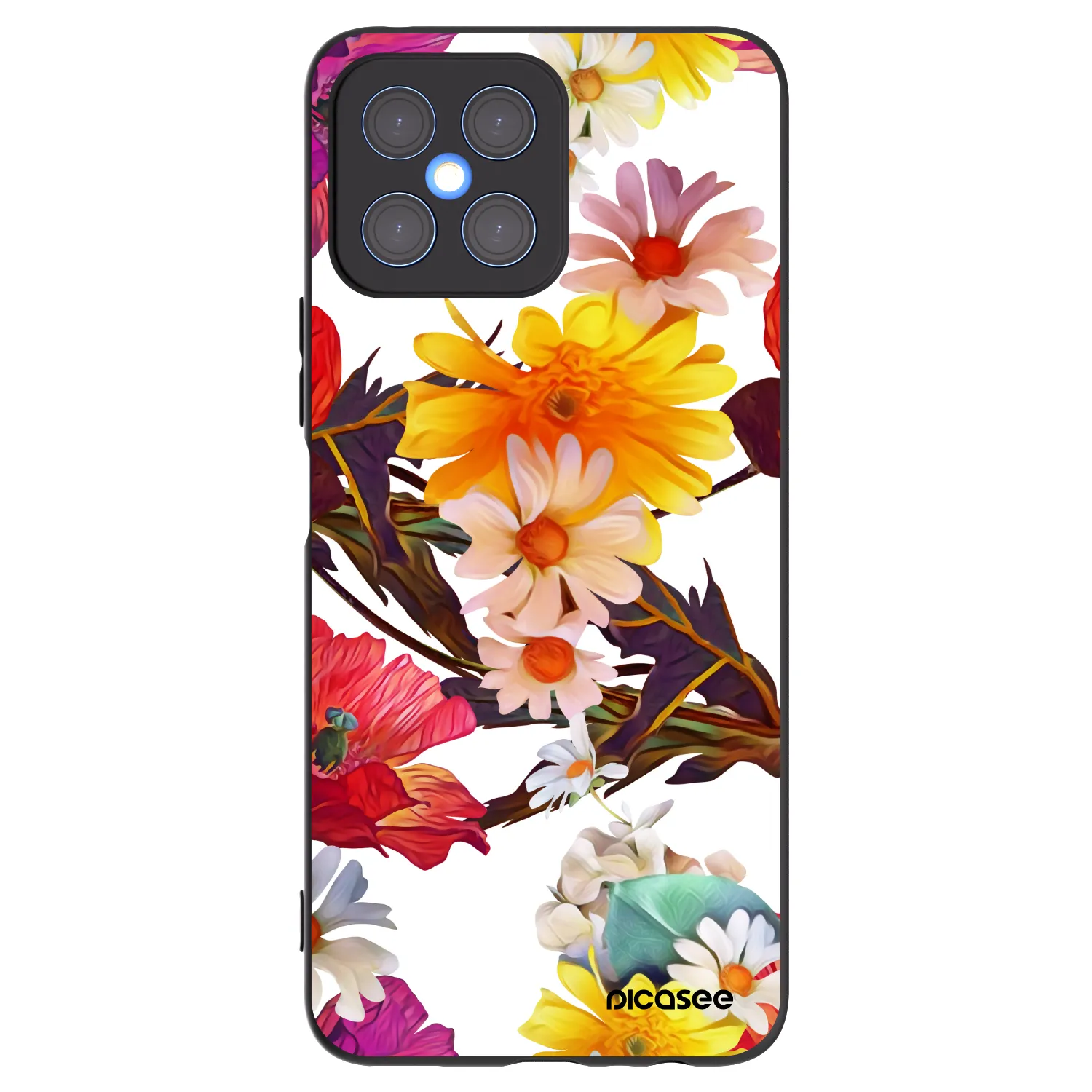 Picasee silikonowe czarne etui na Honor X8 4G - Meadow
