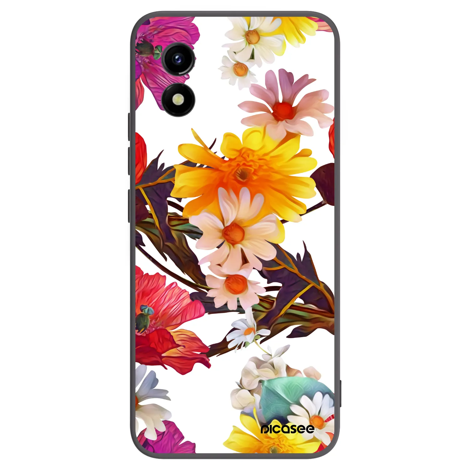 Picasee silikonowe czarne etui na Vivo Y01 - Meadow