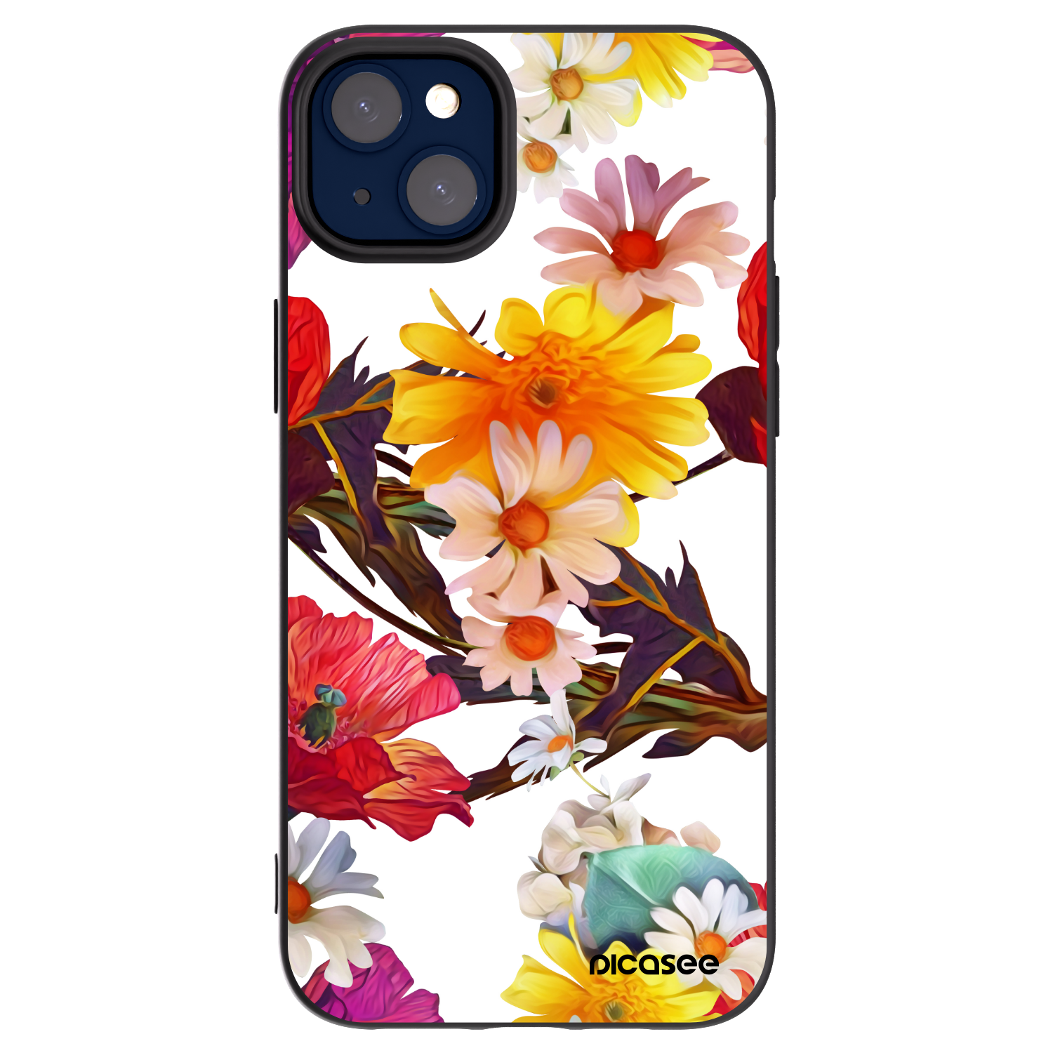 Picasee silikonowe czarne etui na Apple iPhone 14 Plus - Meadow