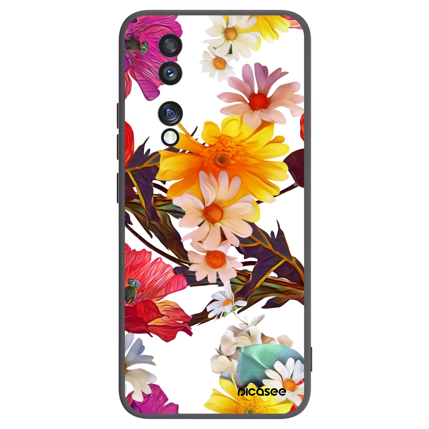 Picasee silikonowe czarne etui na Honor 70 - Meadow