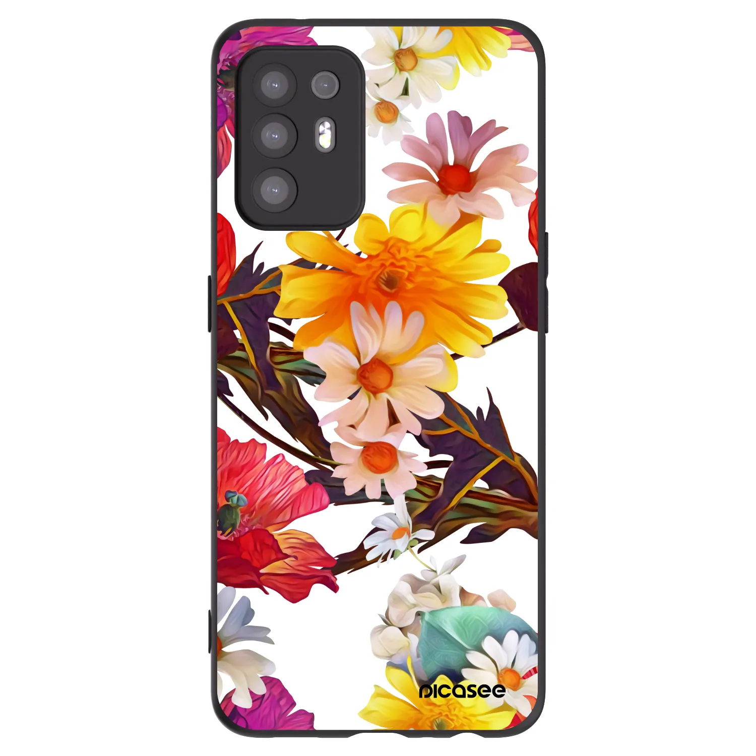 Picasee silikonowe czarne etui na OPPO A94 5G - Meadow