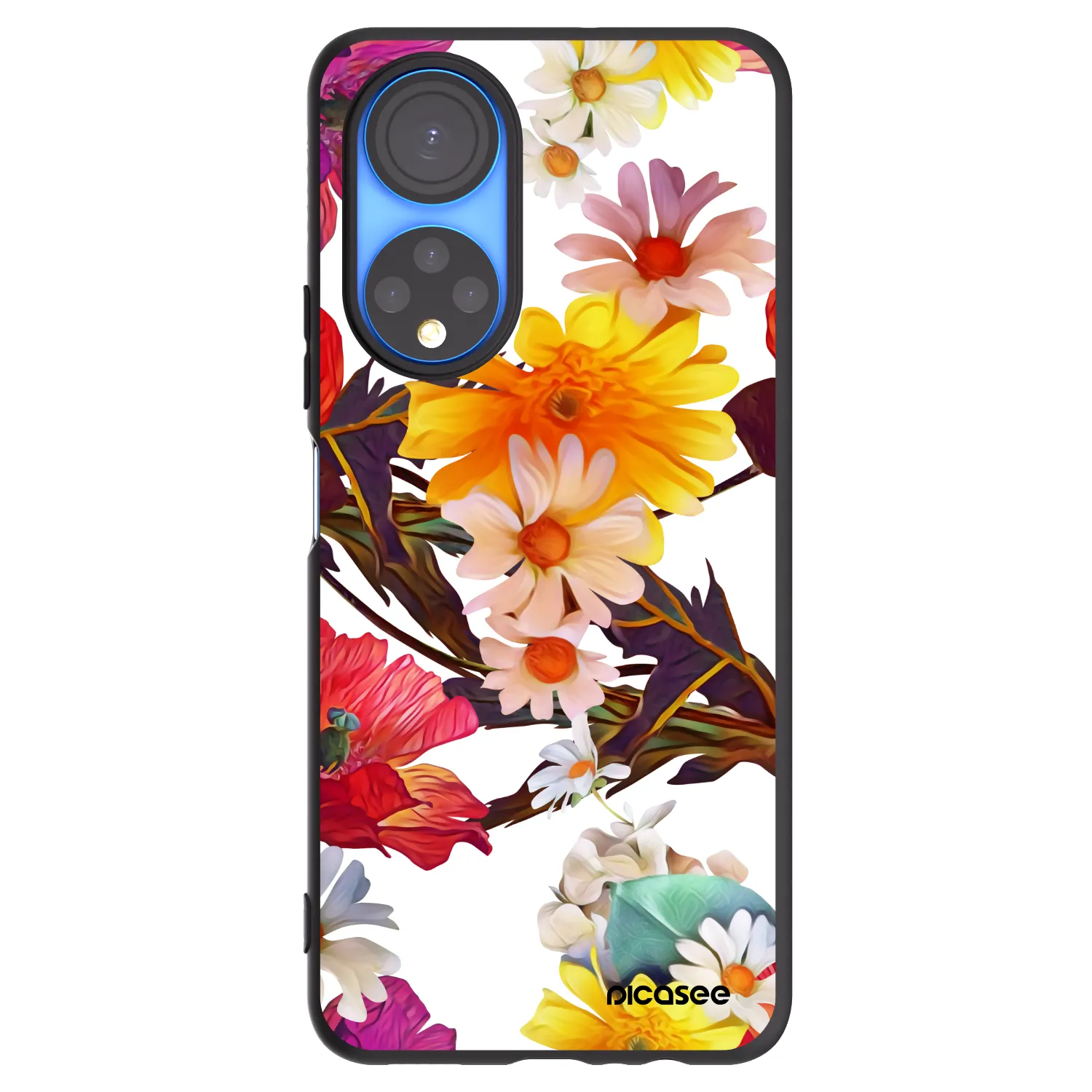 Picasee silikonowe czarne etui na Honor X7 - Meadow