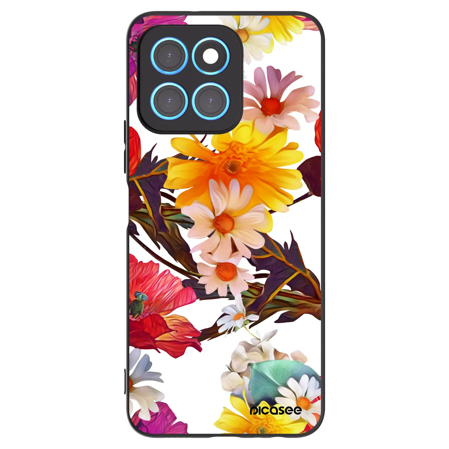 Picasee silikonowe czarne etui na Honor X8 5G - Meadow