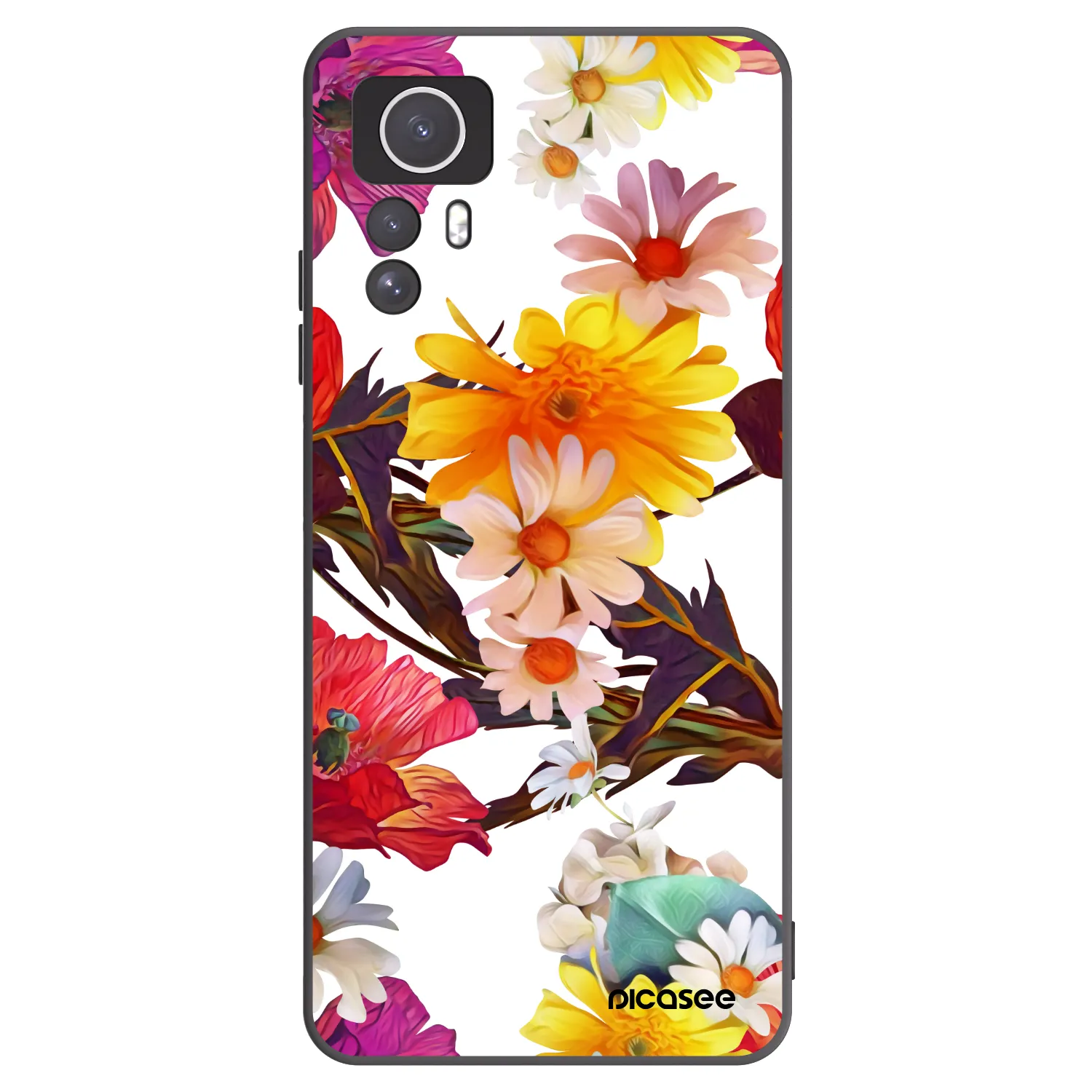 Picasee silikonowe czarne etui na Xiaomi Redmi Note 12S - Meadow