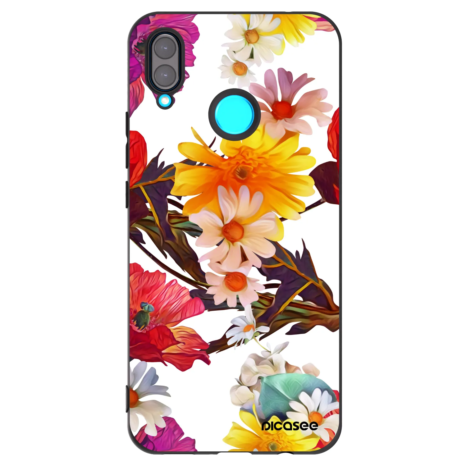Picasee silikonowe czarne etui na Huawei Nova 3 - Meadow