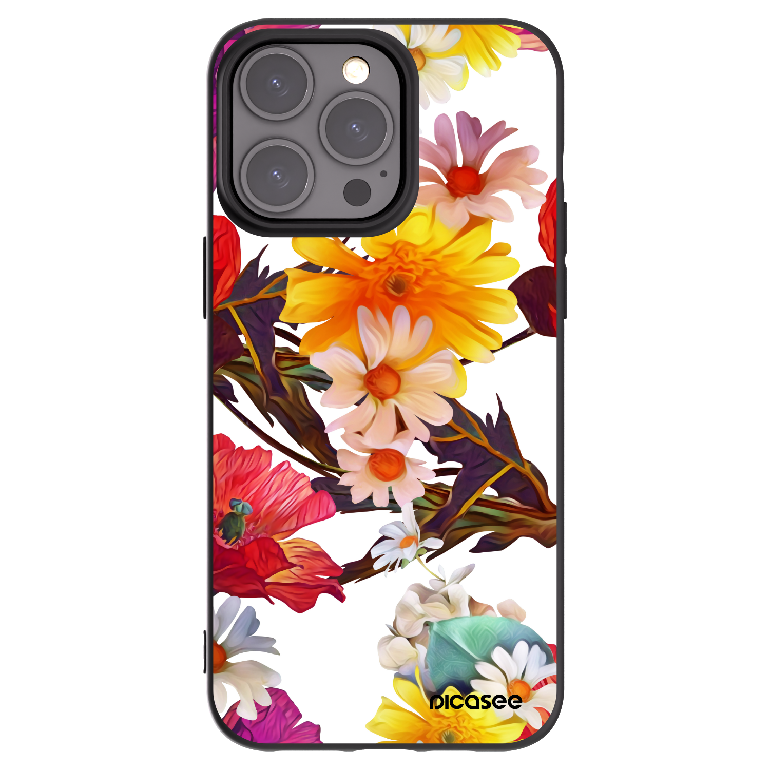 Picasee silikonowe czarne etui na Apple iPhone 15 Pro Max - Meadow