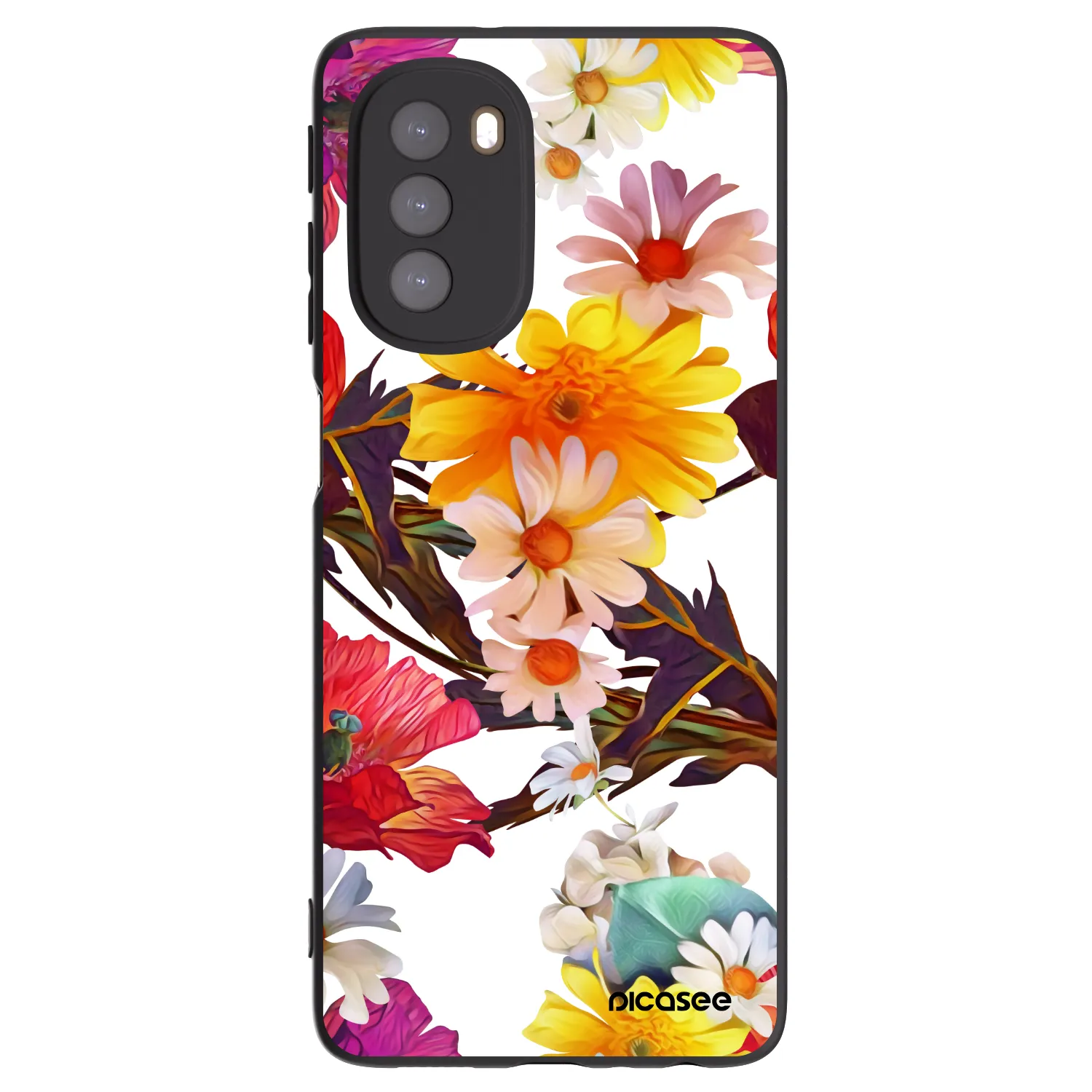 Picasee silikonowe czarne etui na Motorola Moto G51 - Meadow