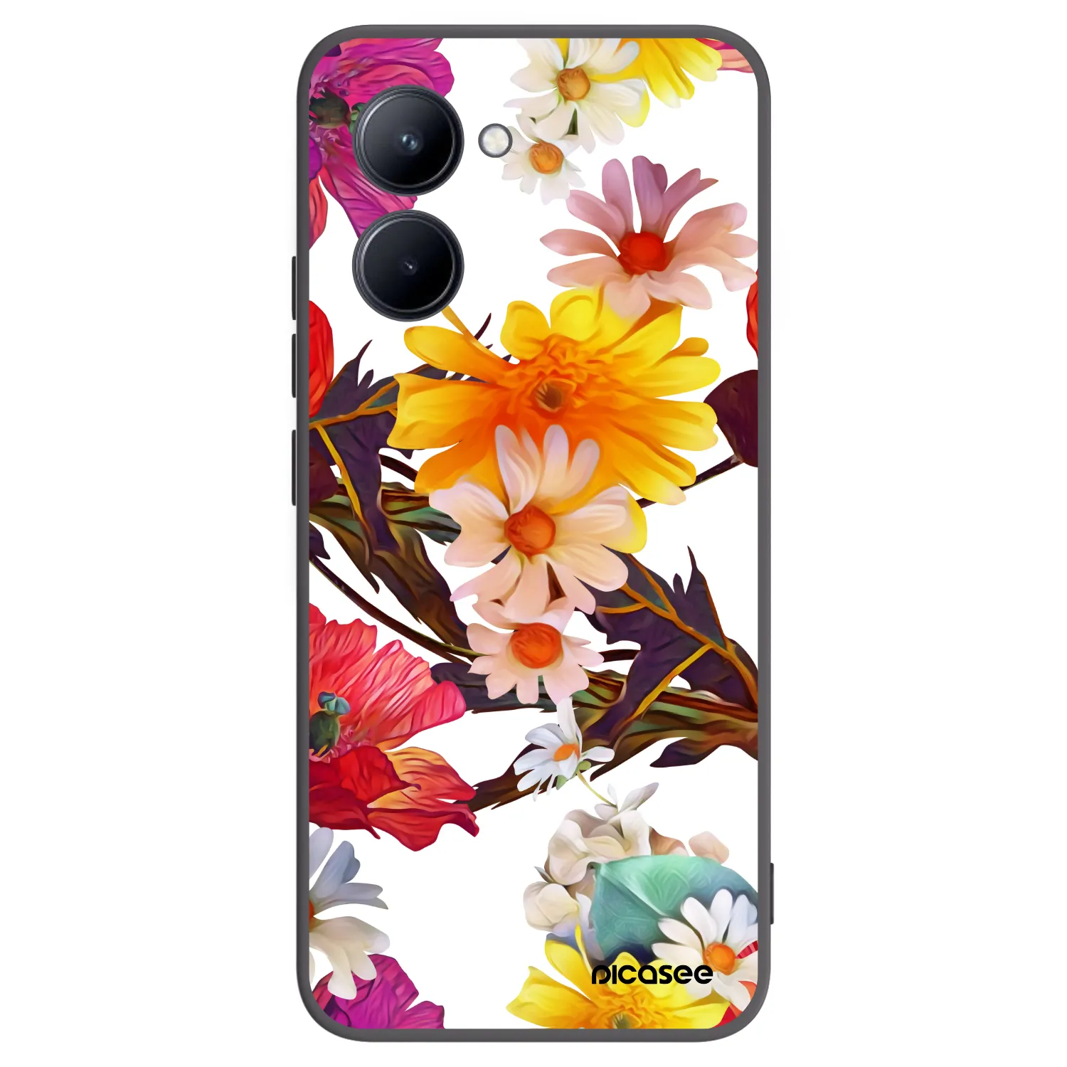 Picasee silikonowe czarne etui na Realme C33 (2023) - Meadow