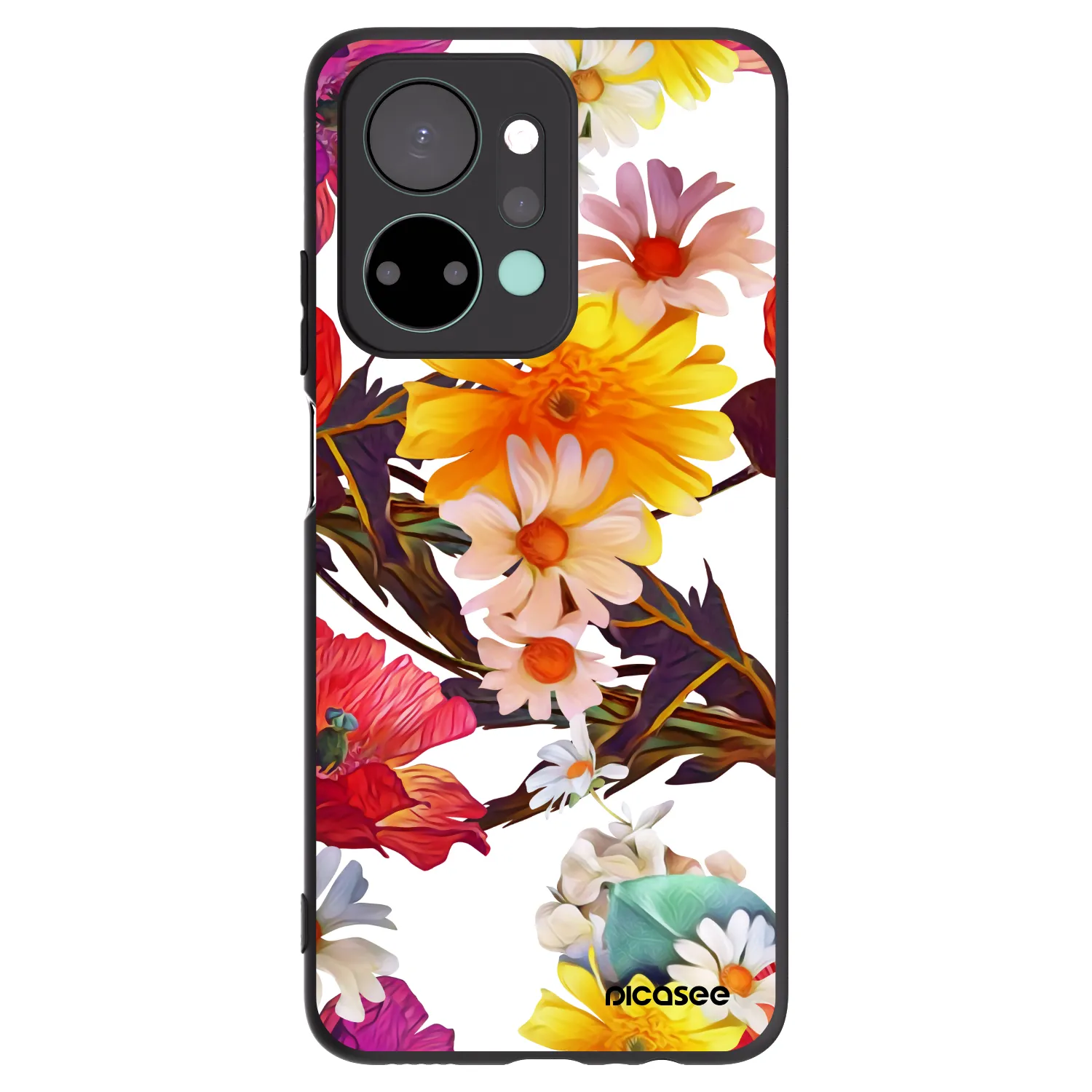 Picasee silikonowe czarne etui na Honor X7a - Meadow