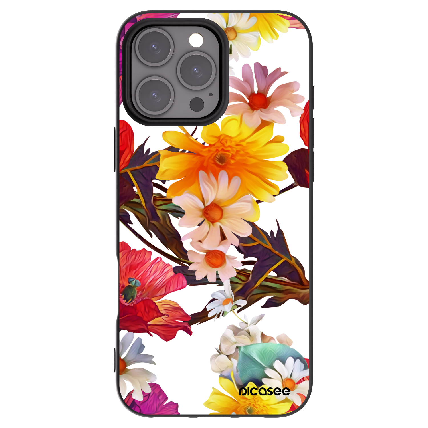 Picasee silikonowe czarne etui na Apple iPhone 16 Pro Max - Meadow