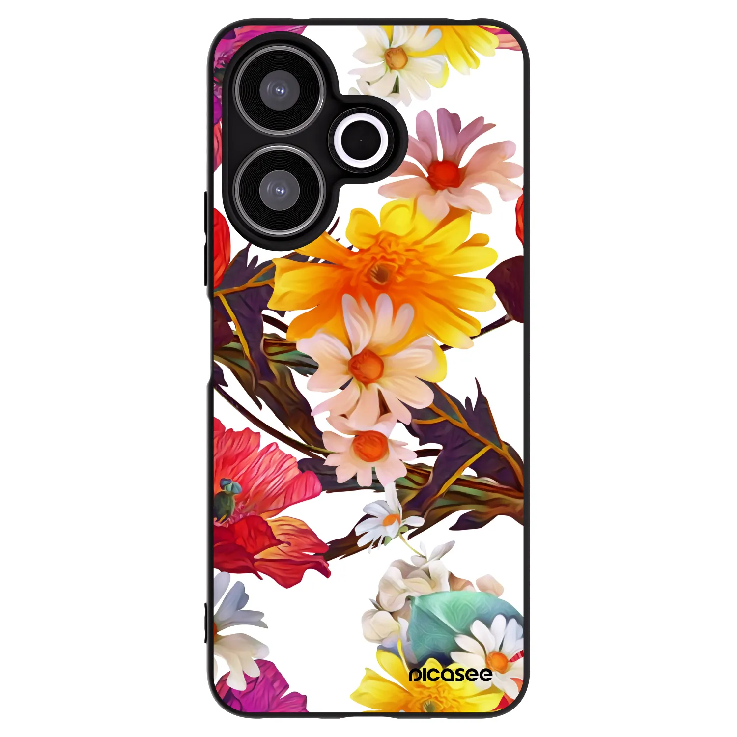 Picasee silikonowe czarne etui na Xiaomi Redmi 13 4G - Meadow