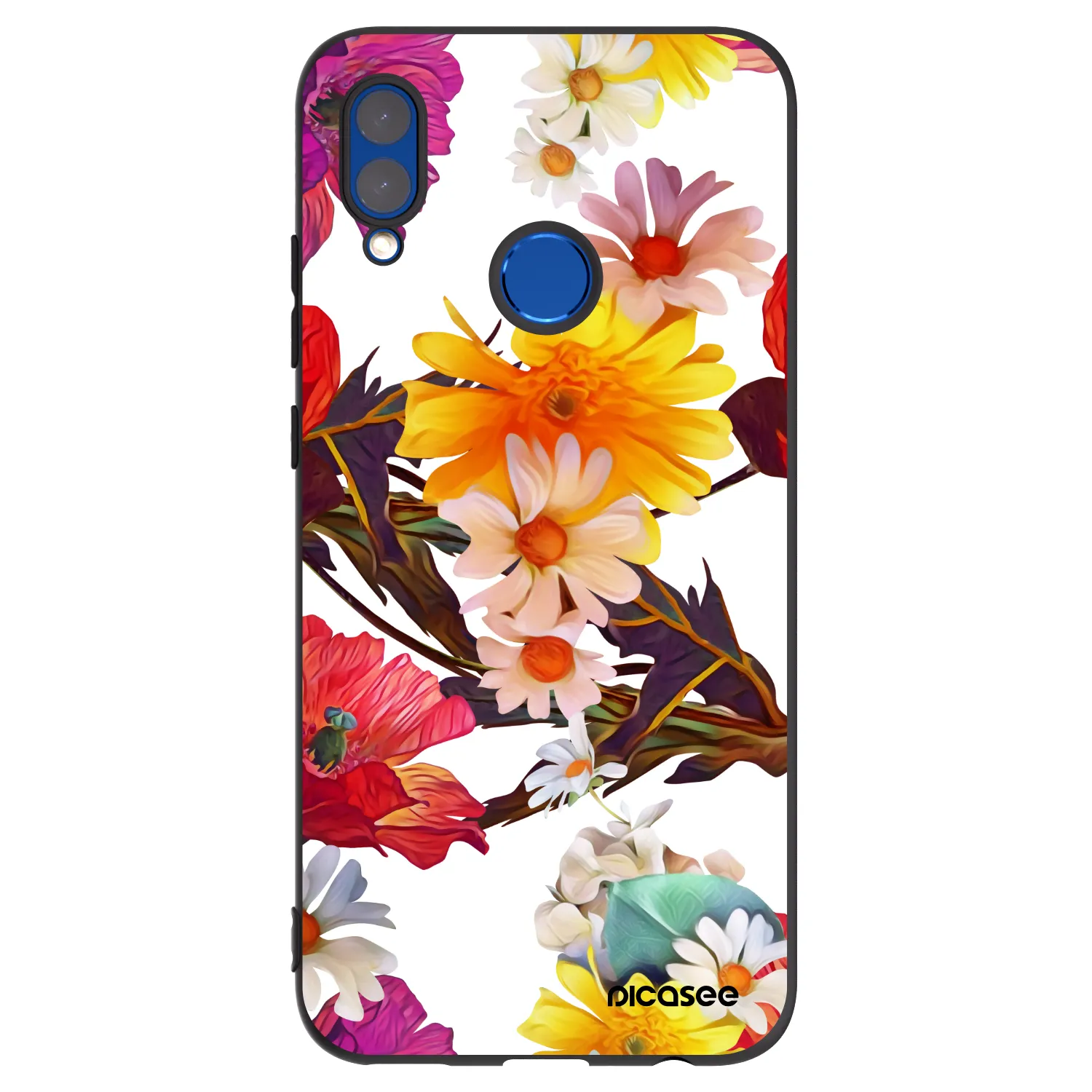 Picasee silikonowe czarne etui na Honor 10 Lite - Meadow