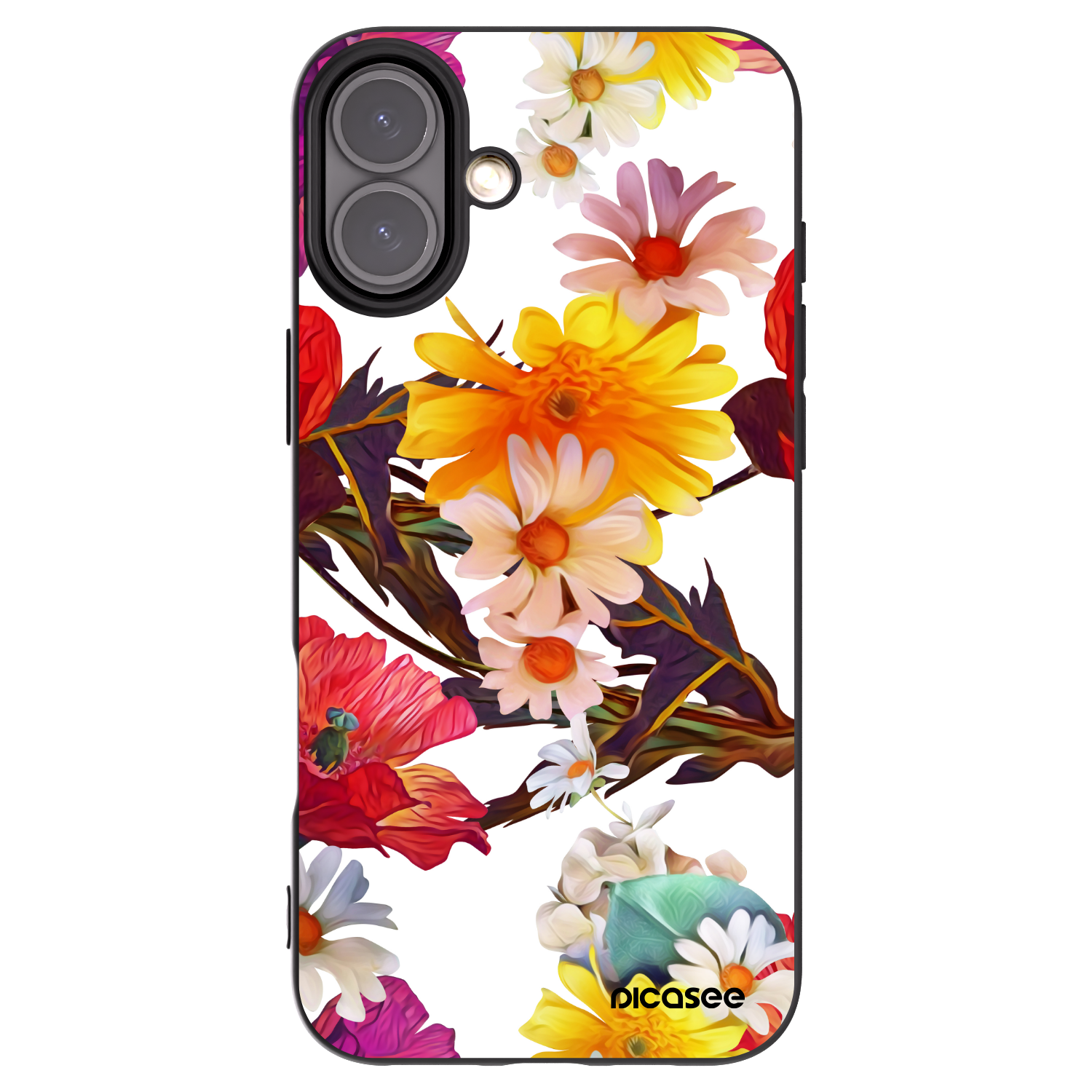 Picasee silikonowe czarne etui na Apple iPhone 16 Plus - Meadow