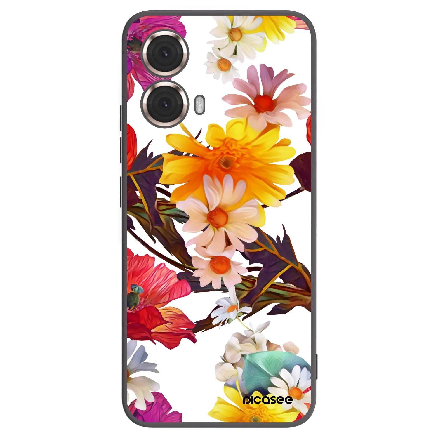 Picasee silikonowe czarne etui na Motorola Moto G85 - Meadow