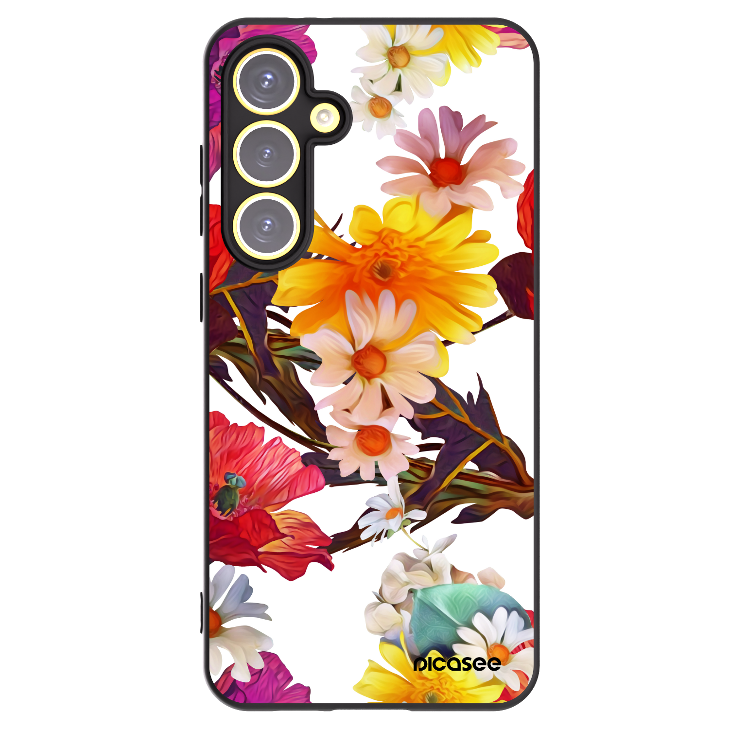 Picasee silikonowe czarne etui na Samsung Galaxy S24 FE S721B - Meadow