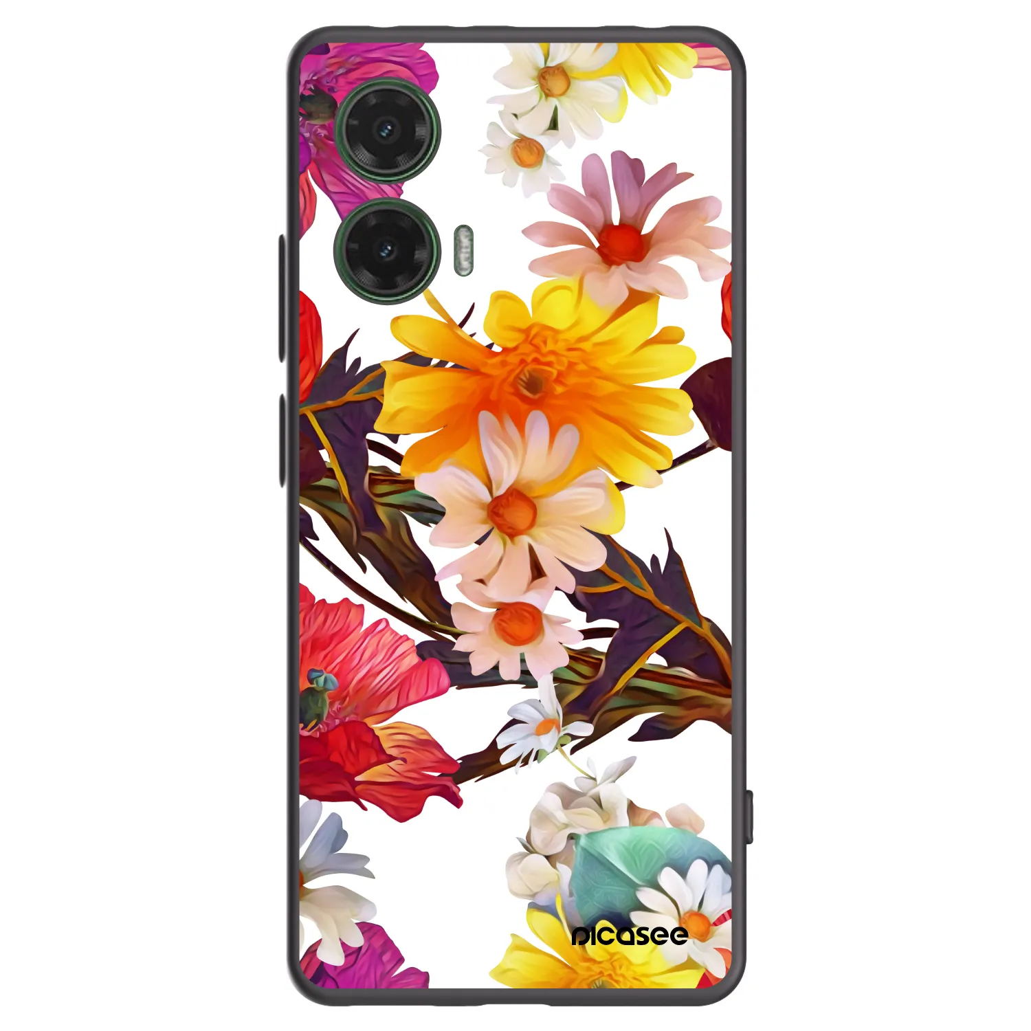 Picasee silikonowe czarne etui na Motorola Moto G35 5G - Meadow