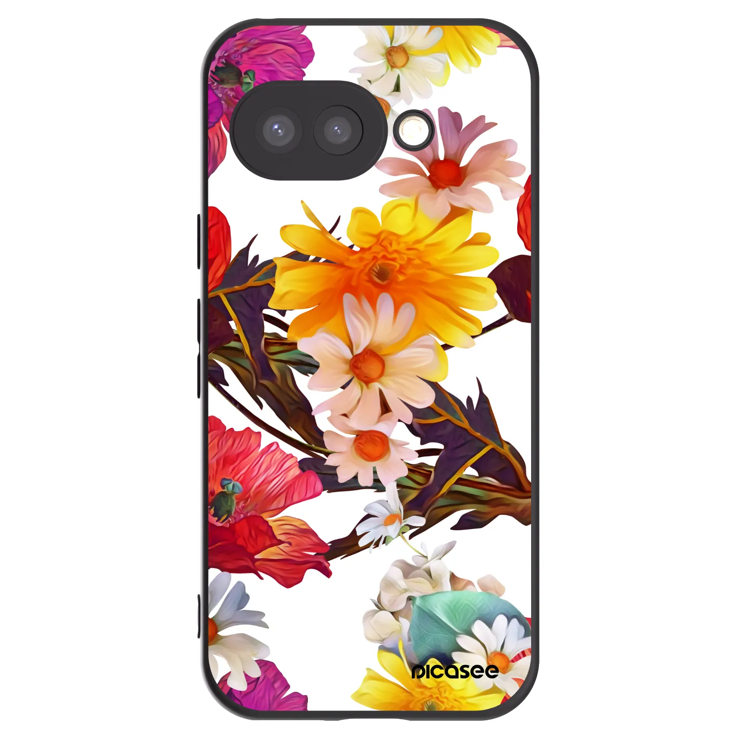 Picasee silikonowe czarne etui na Google Pixel 9a - Meadow