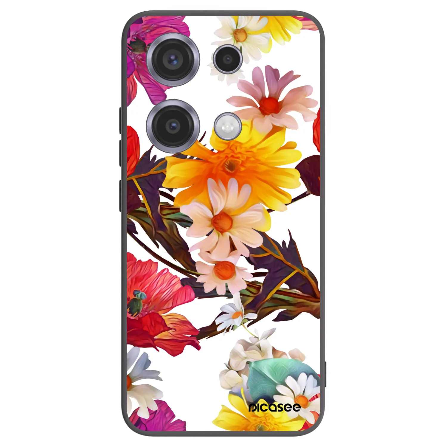 Picasee silikonowe czarne etui na Xiaomi Redmi Note 14S - Meadow