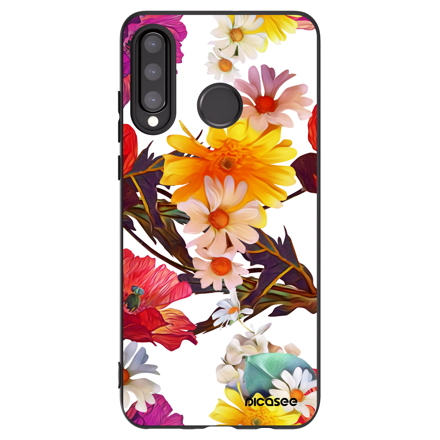 Picasee silikonowe czarne etui na Huawei P30 Lite - Meadow