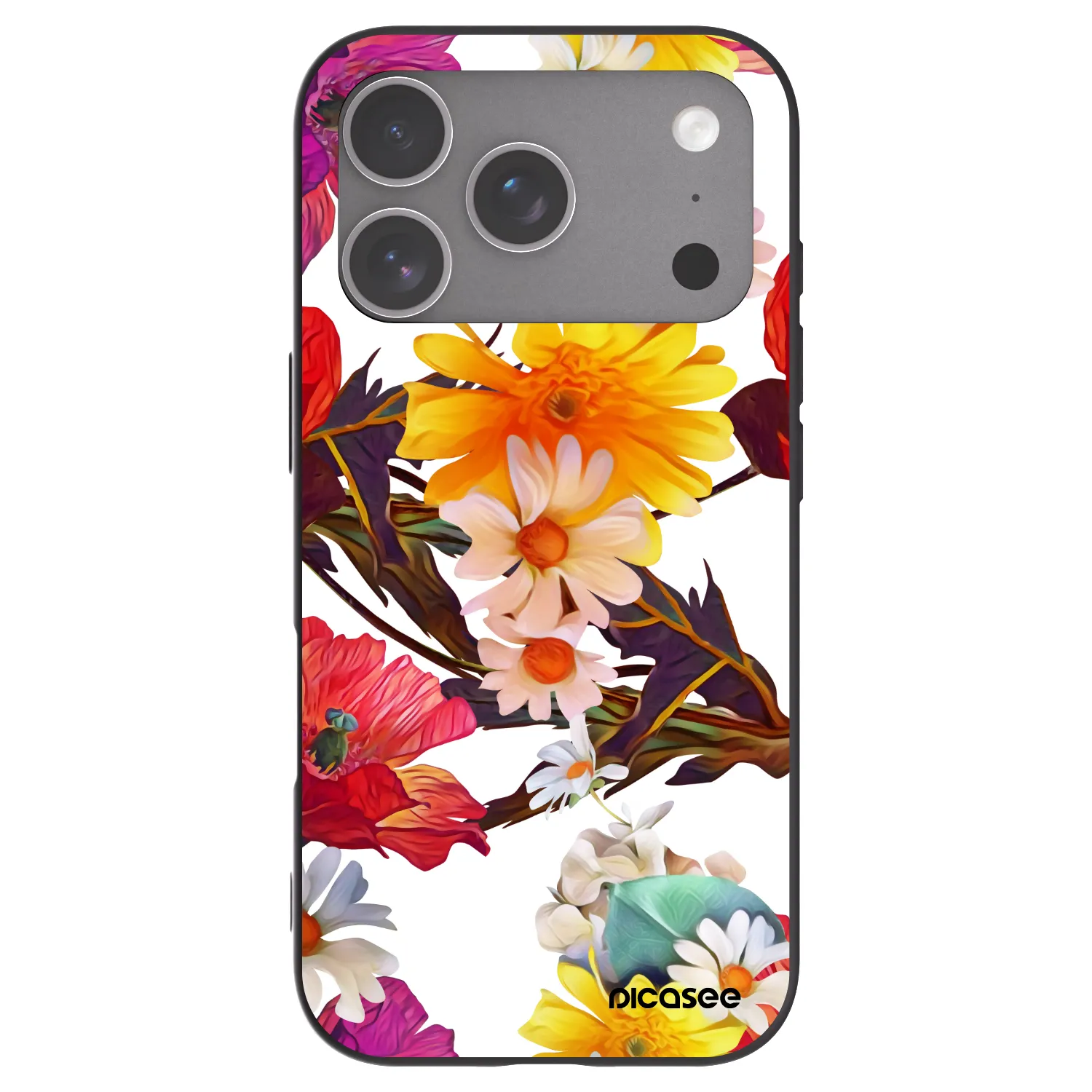 Picasee silikonowe czarne etui na Apple iPhone 18 Pro - Meadow
