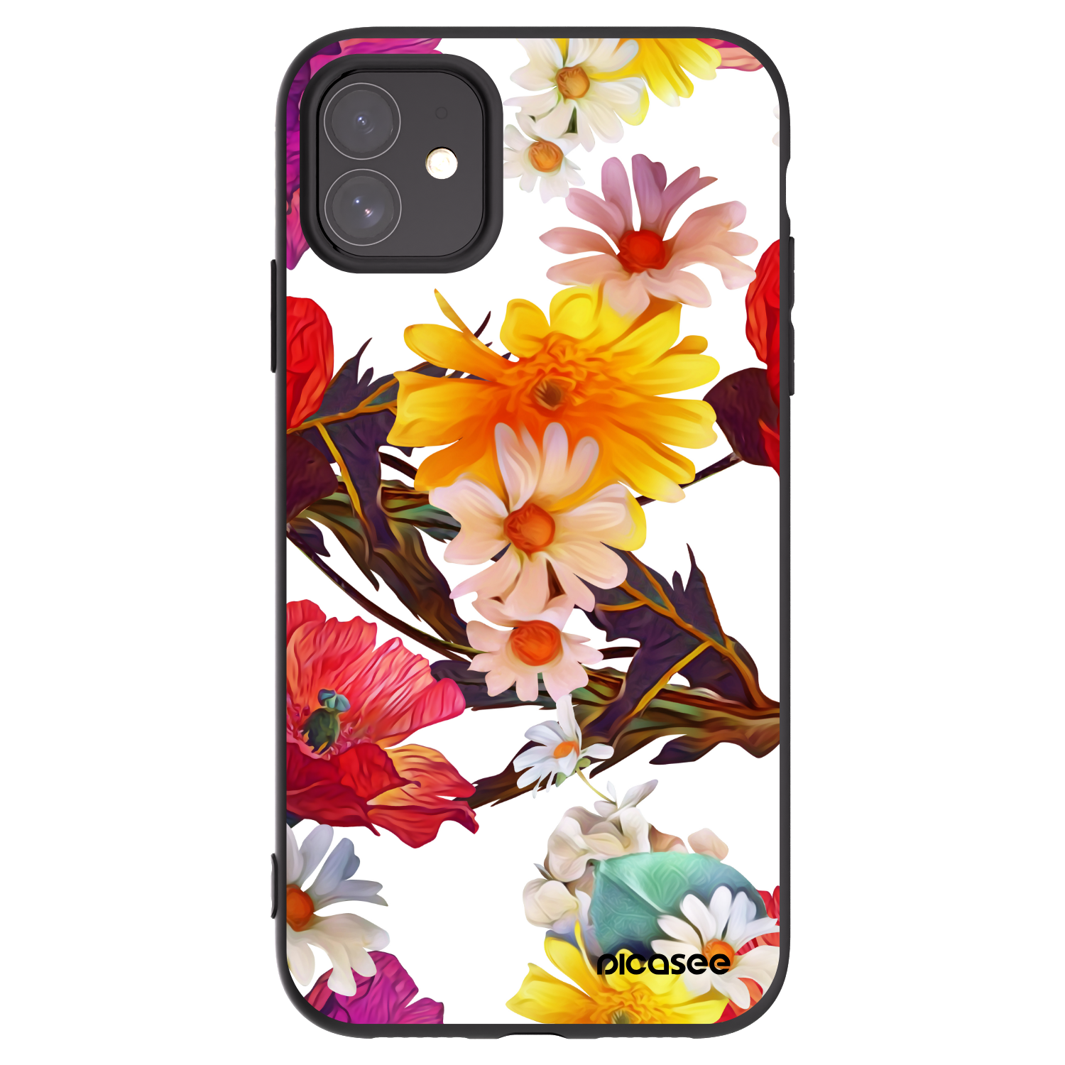 Picasee silikonowe czarne etui na Apple iPhone 11 - Meadow