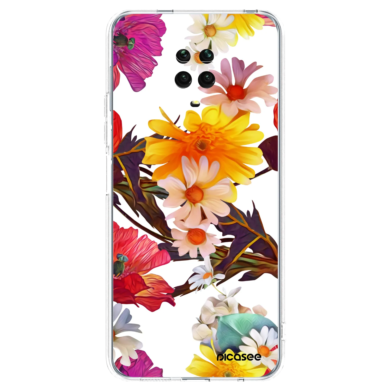 Picasee silikonowe przeźroczyste etui na Xiaomi Redmi Note 9 Pro - Meadow