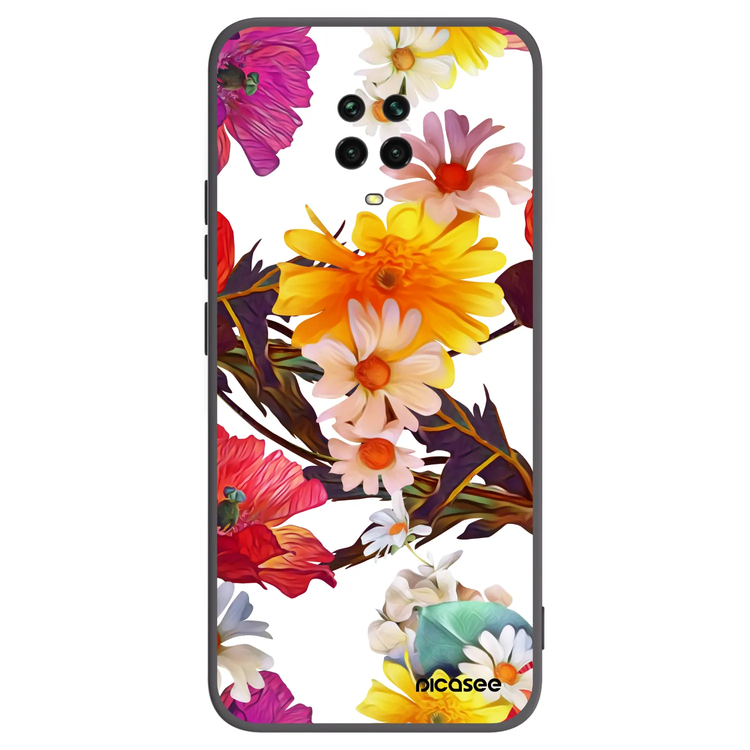 Picasee silikonowe czarne etui na Xiaomi Redmi Note 9 Pro - Meadow