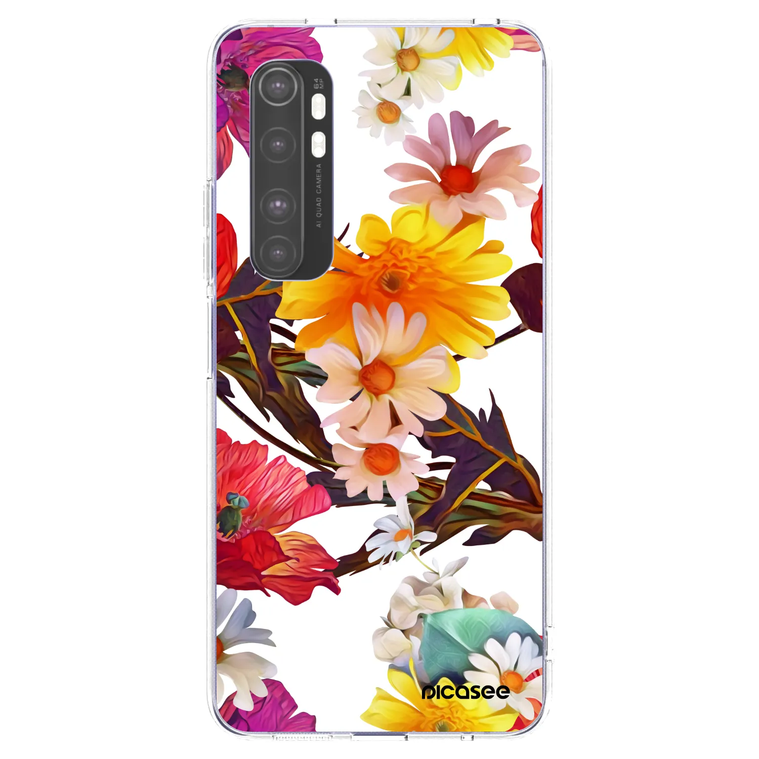 Picasee silikonowe przeźroczyste etui na Xiaomi Mi Note 10 Lite - Meadow