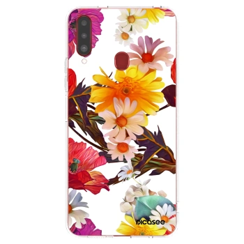 Picasee silikonowe przeźroczyste etui na Samsung Galaxy A20s - Meadow