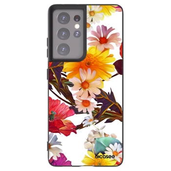 Picasee silikonowe czarne etui na Samsung Galaxy S21 Ultra 5G G998B - Meadow